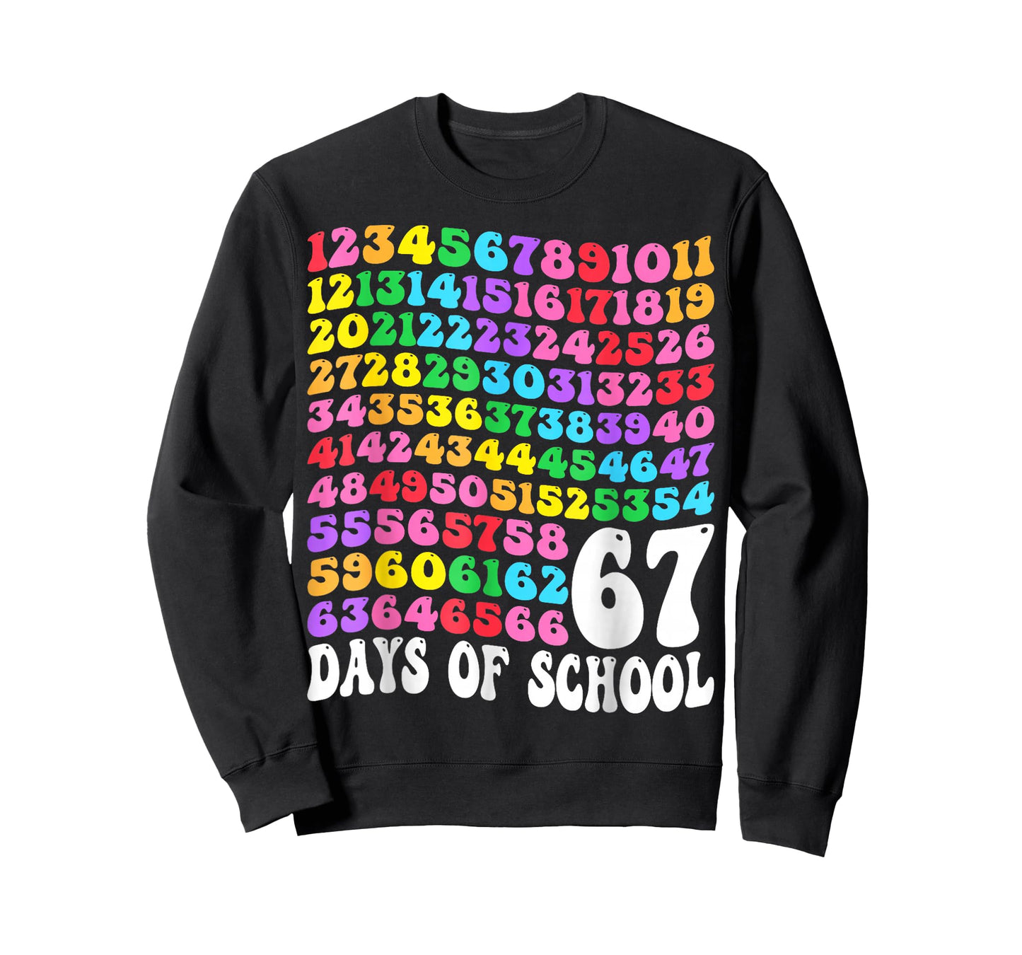 67th Day of School Teacher Kids 67 Math Numbers 100th Days T-Shirt
