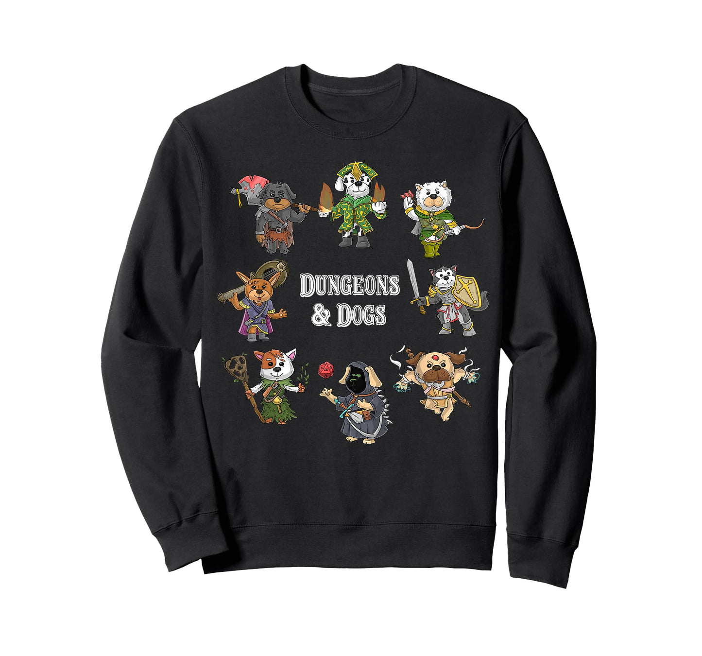 Dungeons And Dogs Cats Funny Cute Tabletop Gaming Roleplay T-Shirt
