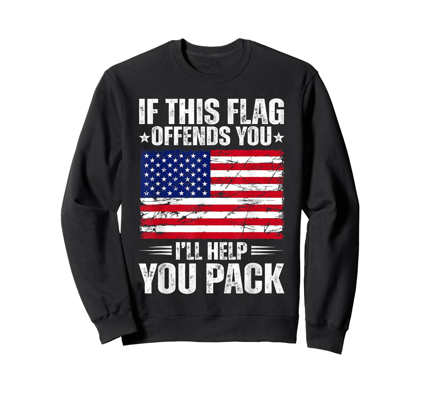 If This Flag Offends You I'll Help You Pack Patriotic Flag T-Shirt