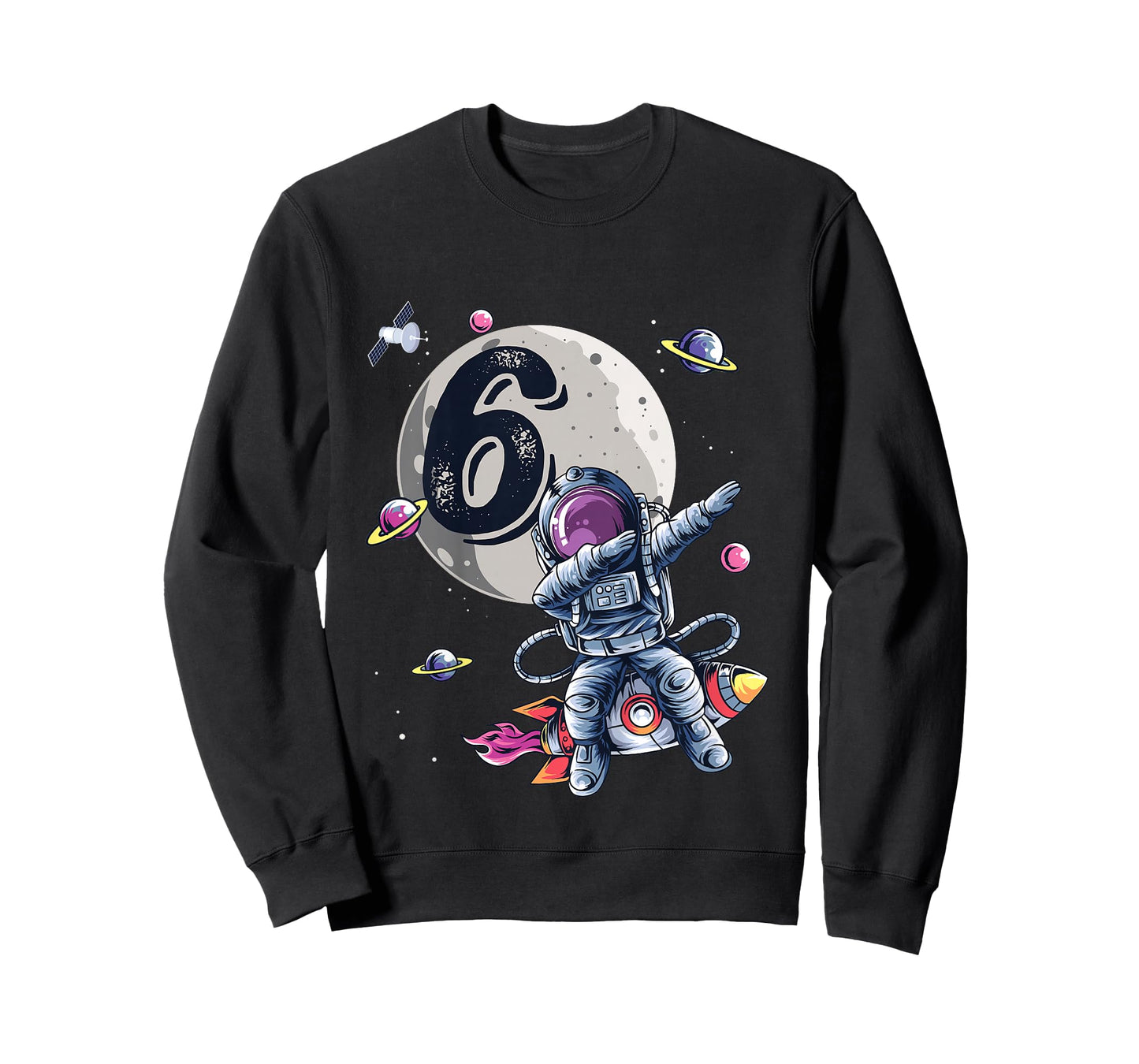 Kids 6 Years Old Birthday Boy Astronaut Gifts Space 6th B-Day T-Shirt