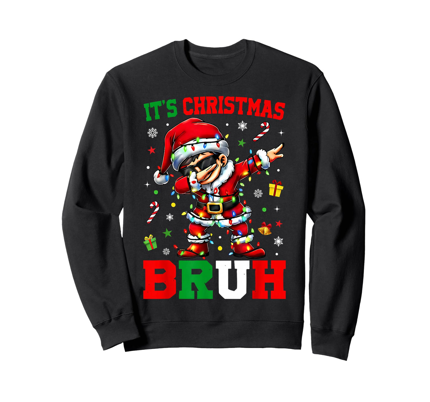 It's Christmas Bruh Dabbing Boy Kids Xmas Christmas Men T-Shirt