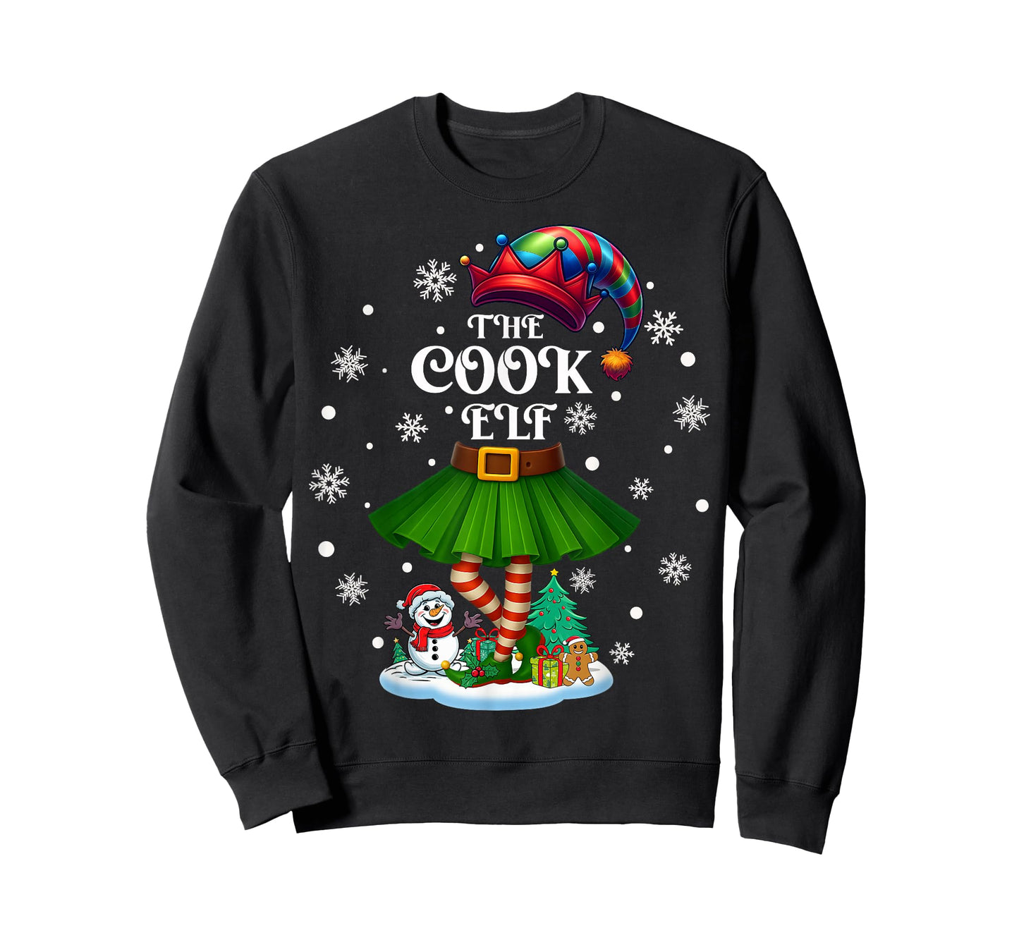 Cook Elf Squad Xmas Women Girls Mom Christmas Family T-Shirt