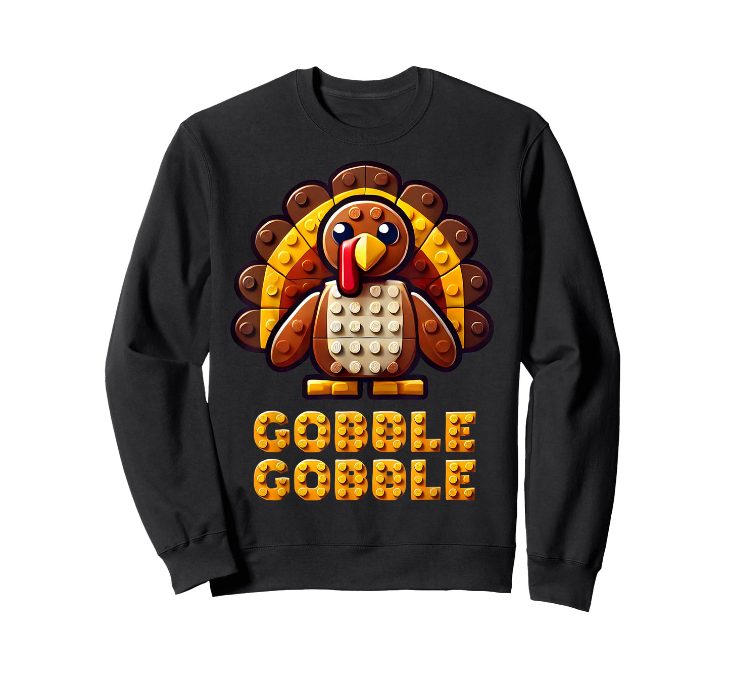 Play Building Blocks Turkey Thanksgiving Builder Boys Kids T-Shirt