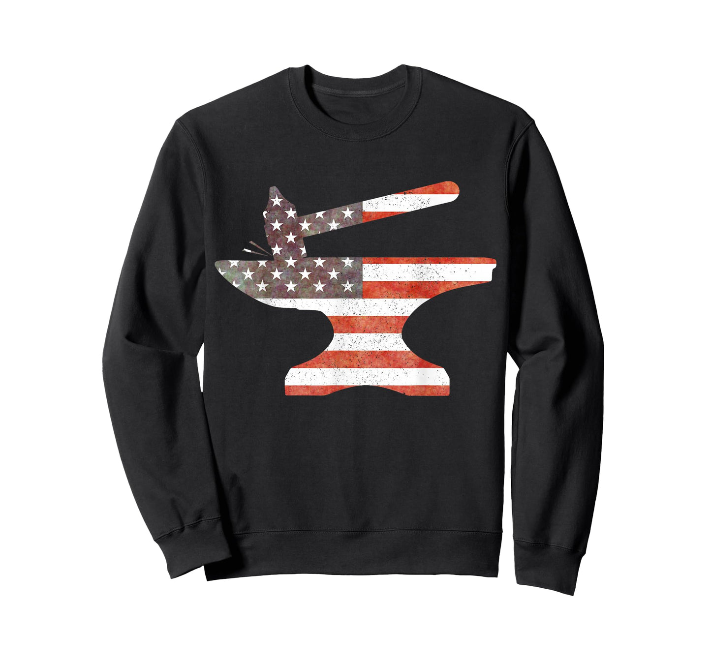 Blacksmith Patriotic Blacksmithing American Flag Forging T-Shirt