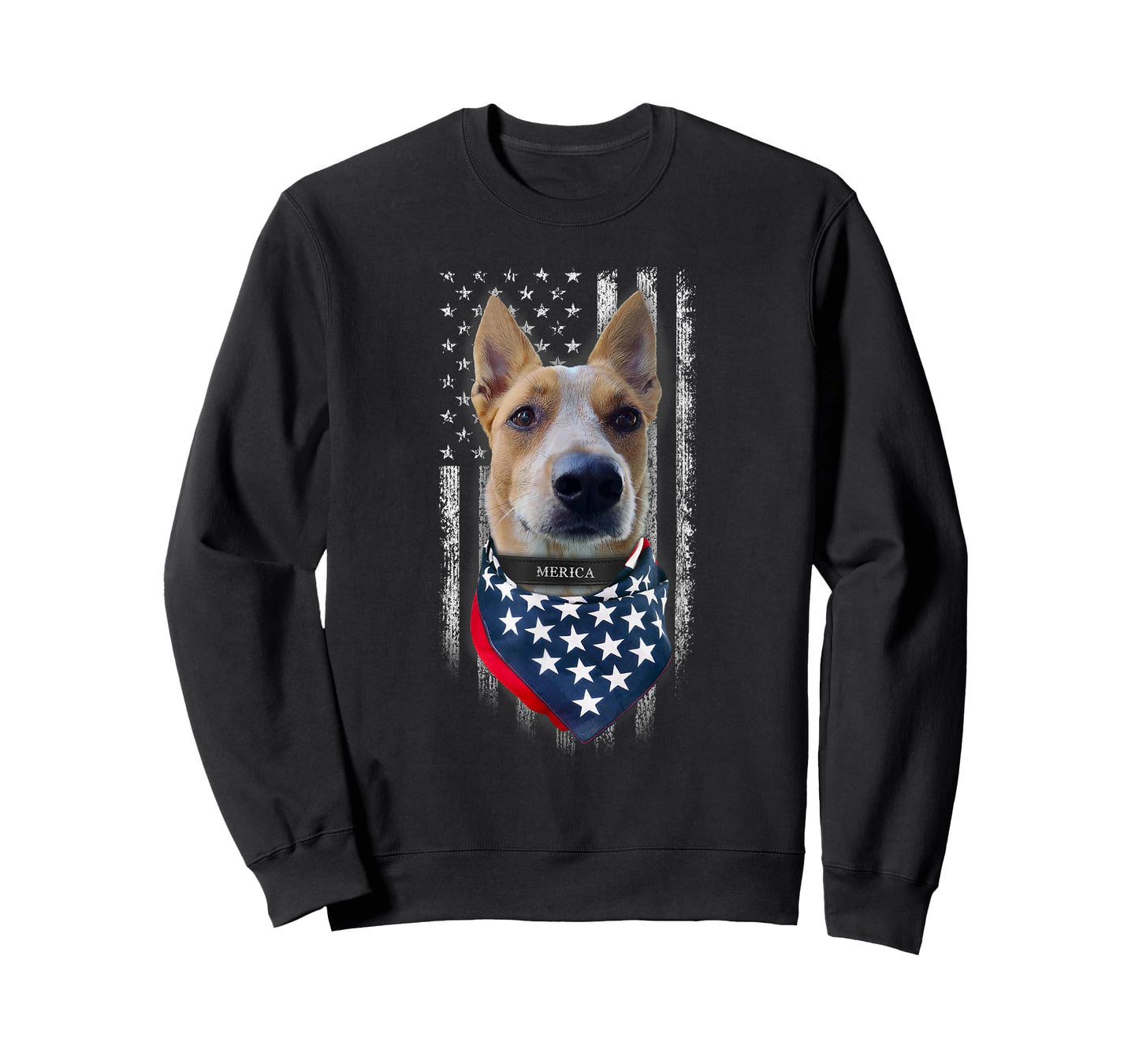 American Flag Red Heeler Dog Women Kids Men T-Shirt