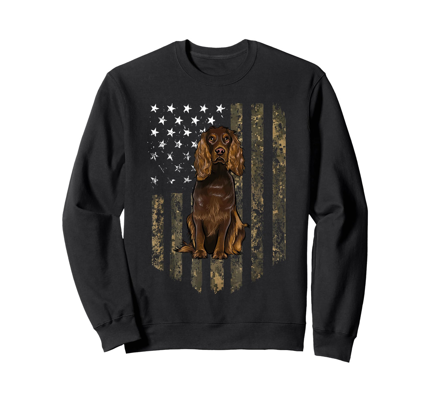 Camo American Flag Boykin Spaniel 4th of July USA T-Shirt