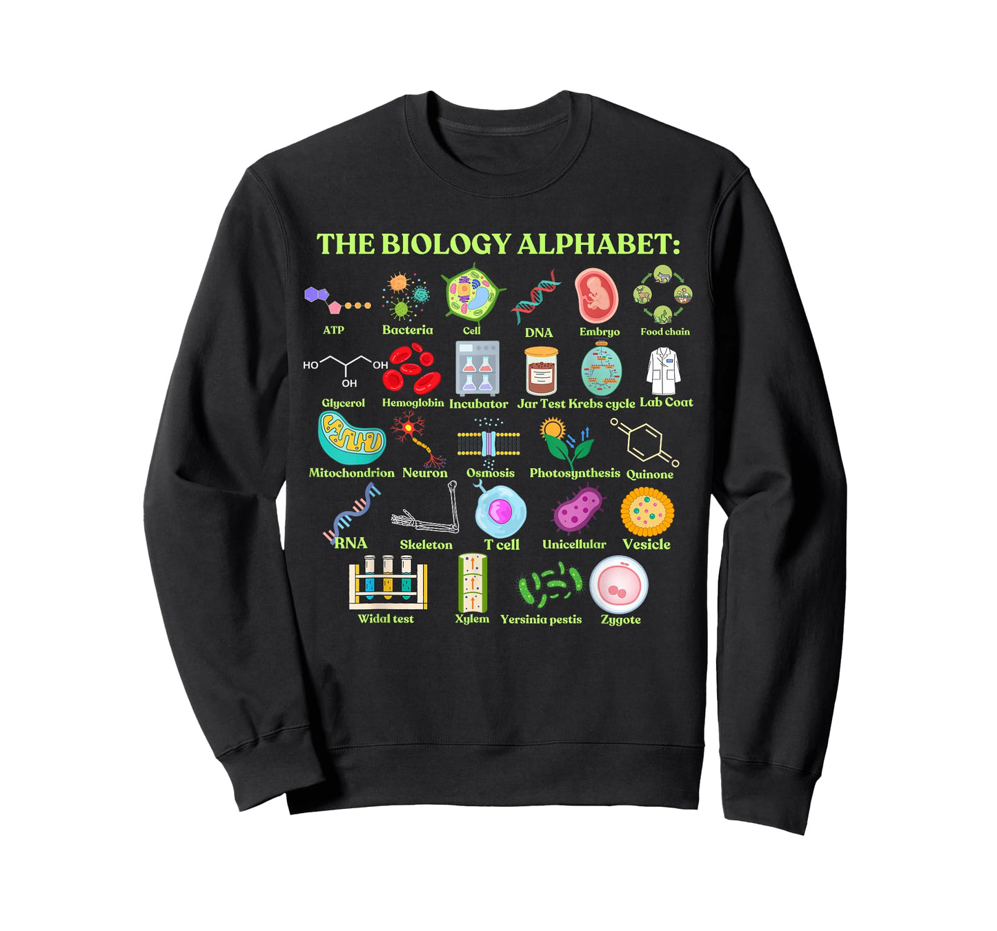 The Biology Alphabet, Cool Science and Biology T-Shirt