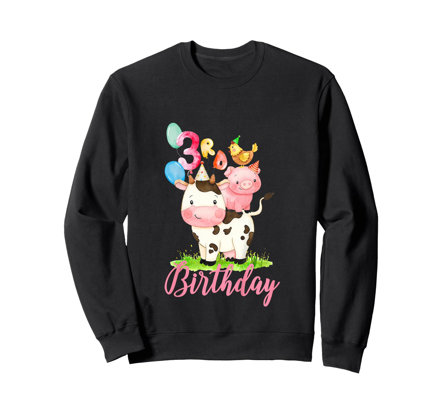 3 years Old Girl Farm Animals It's My 3rd Birthday T-Shirt
