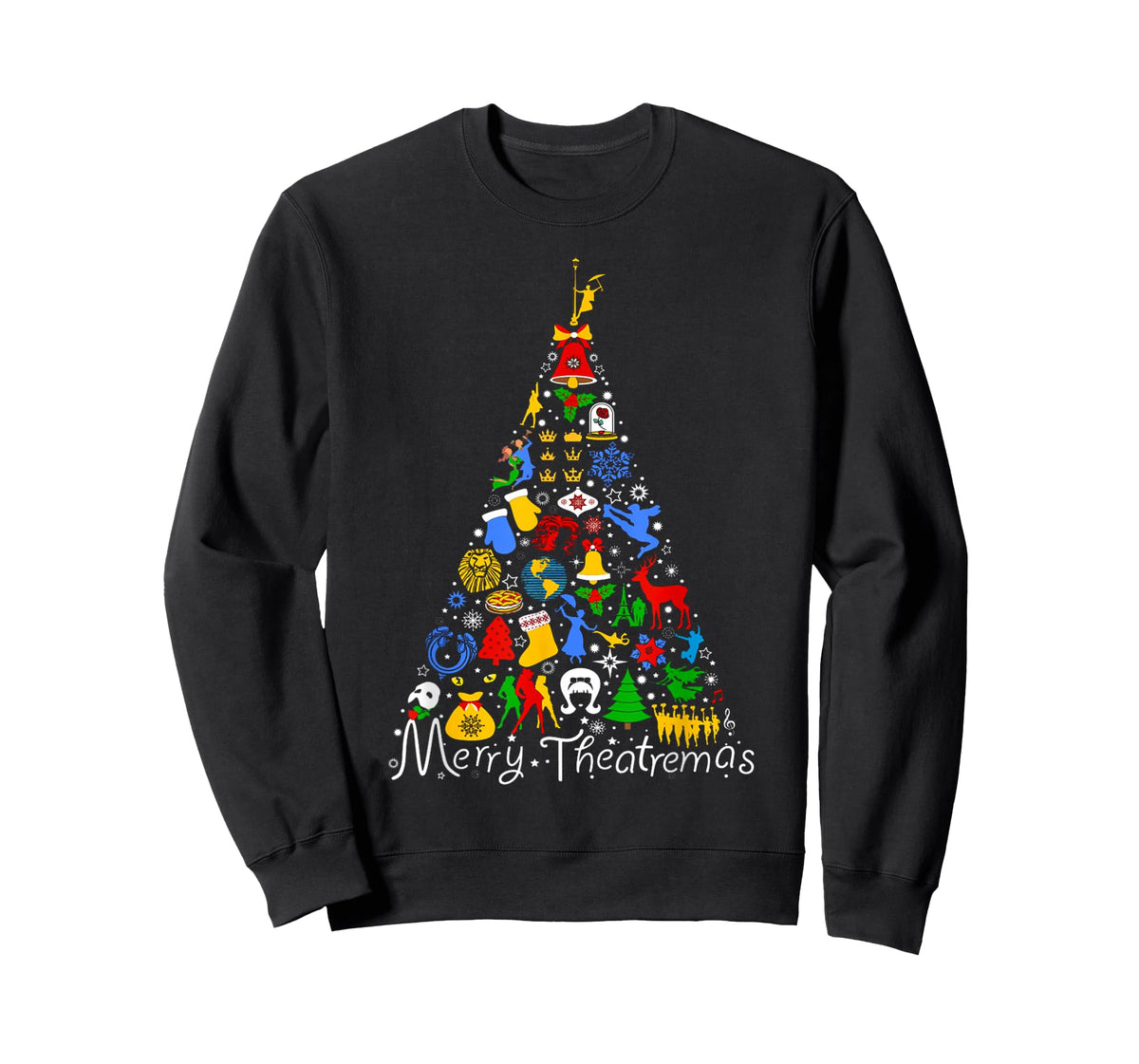 Merry Theatremas Broadway Theater Musical Christmas Tree T-Shirt