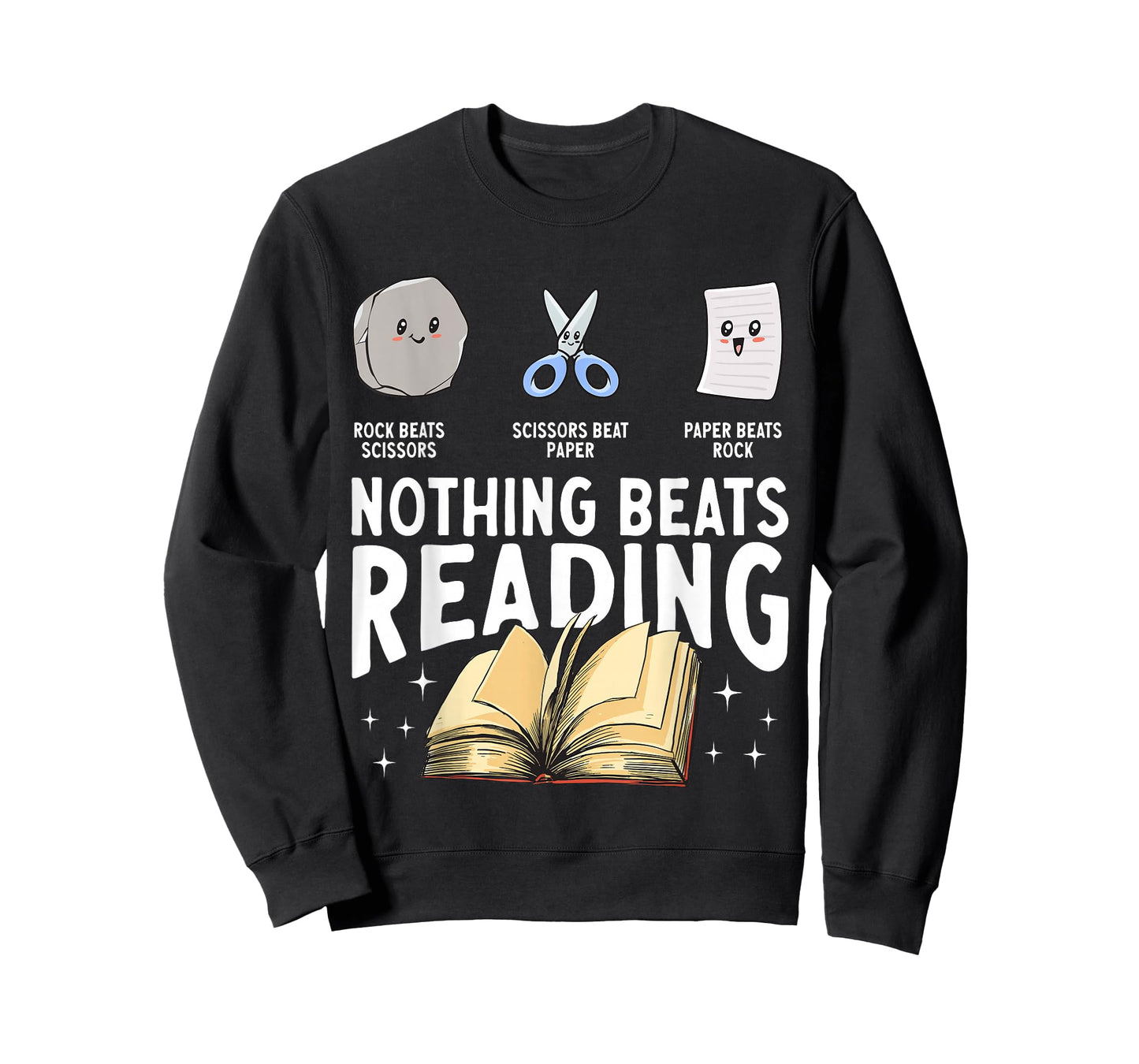 Rock Paper Scissors Nothing Beats Reading T-Shirt
