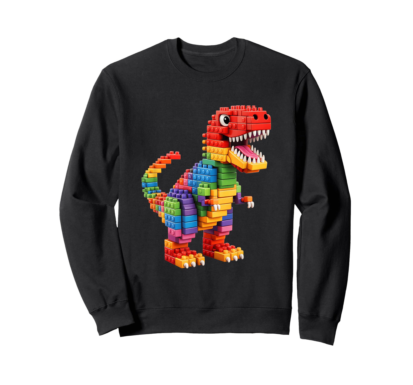 Master Builder Men Boys Kids Building Bricks Dinosaur T-Rex T-Shirt