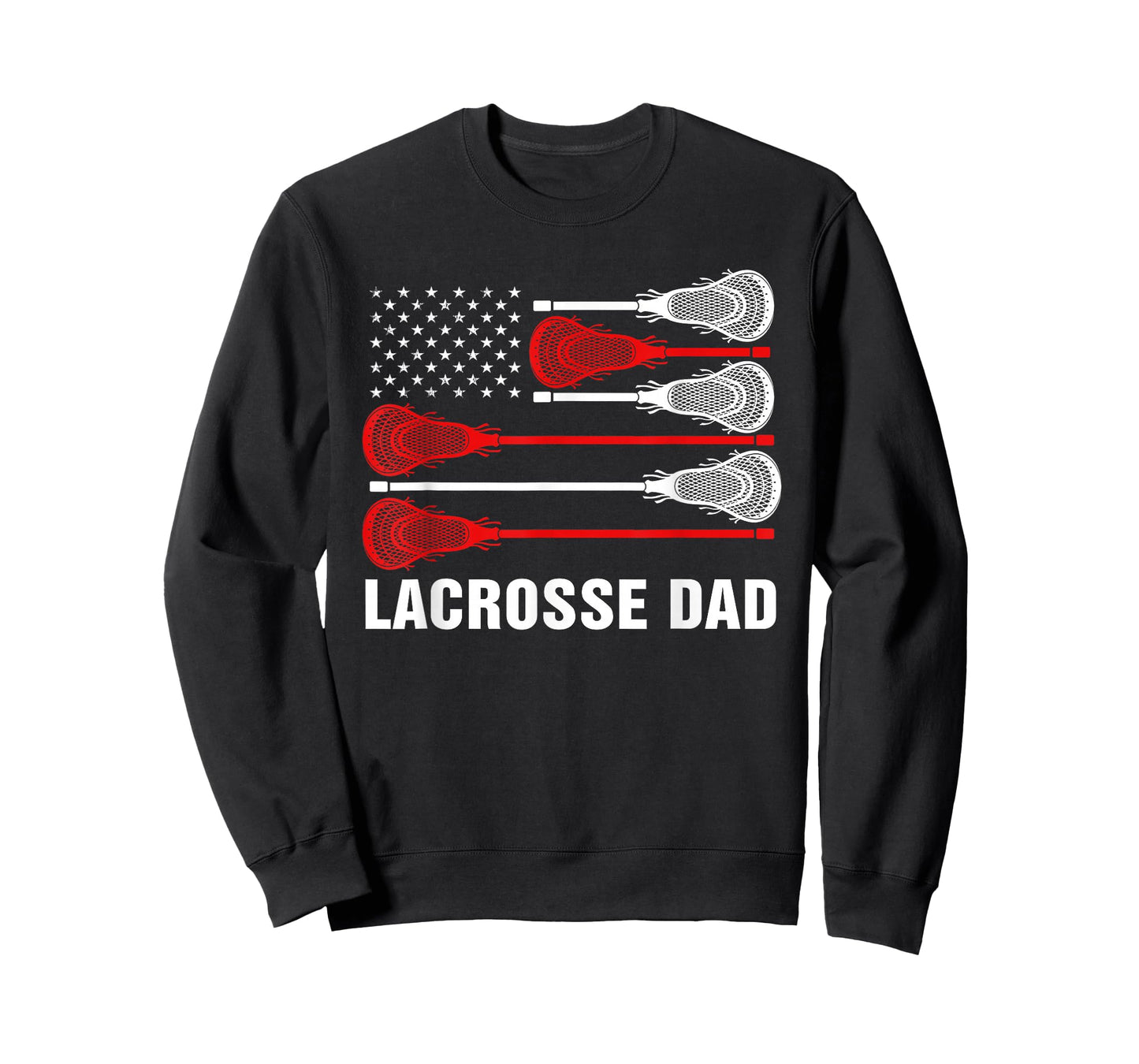 Vintage Lacrosse Dad, Lax Dad USA Flag T-Shirt