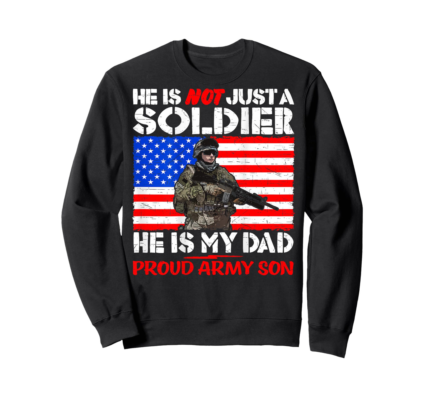 My Dad Is A Soldier Hero Proud Army Son Military Child Gift T-Shirt