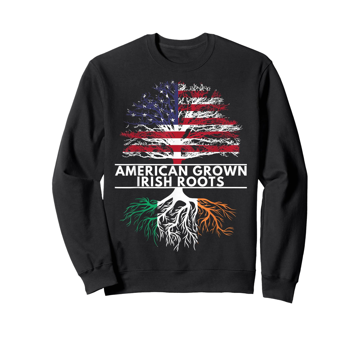 American Grown Irish Roots Flag Ireland ST. Patrick's Day T-Shirt