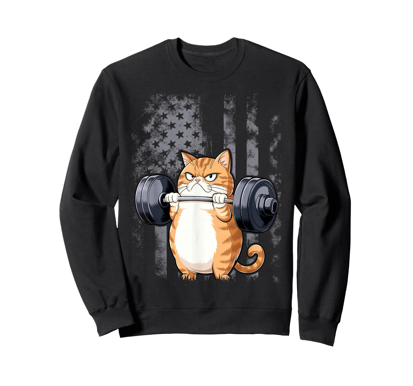 Cat Weightlifting Funny Cat Workout and Fitness T-Shirt