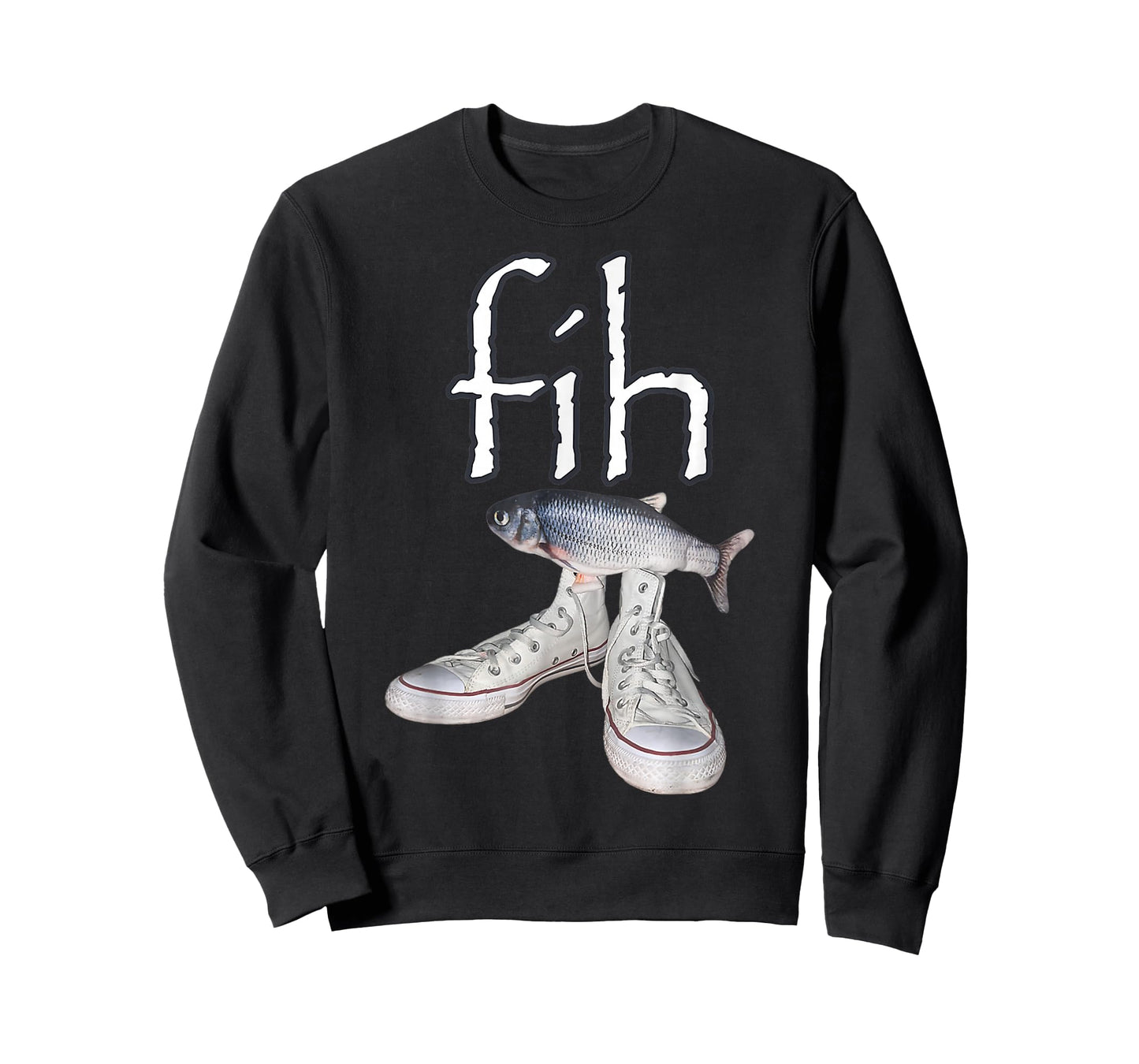 Fih Shoes Fish Funny Misspelled Fish Meme Fih Calling Humor T-Shirt