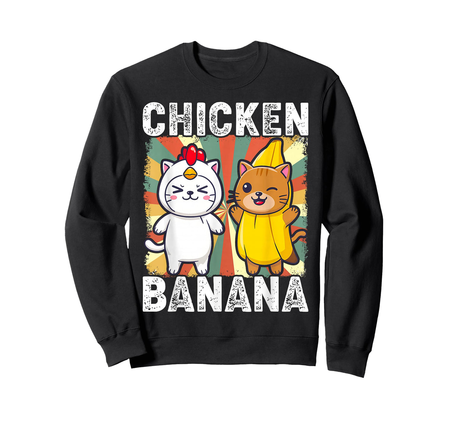Cute Animals in Chicken and Banana Costumes Kawaii T-Shirt