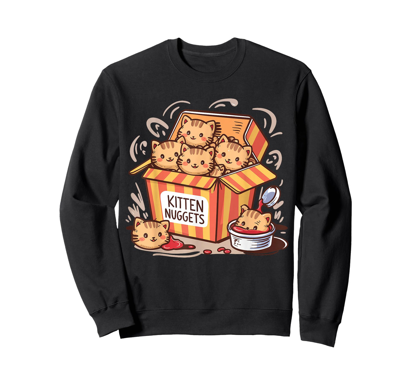 Kitten Nuggets Food Pun Cat Lover Chicken Nuggets T-Shirt