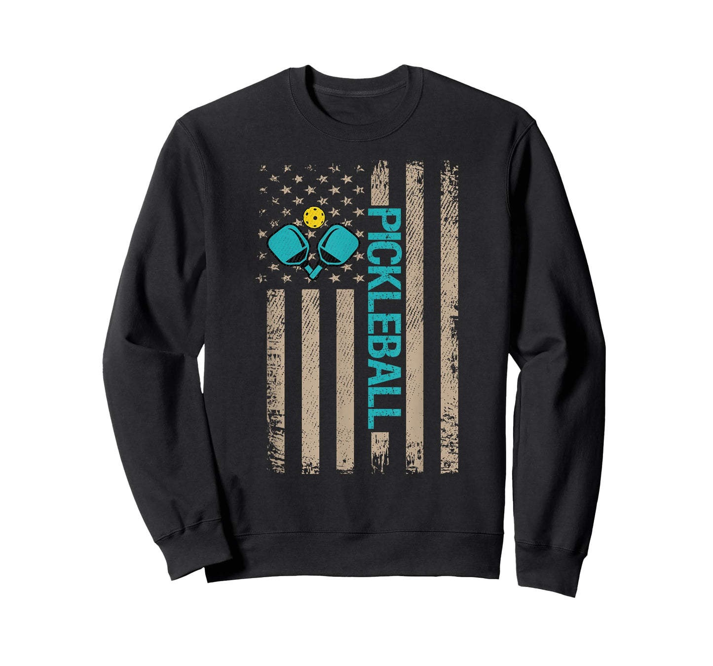 Funny Pickleball American Flag Vintage T-Shirt