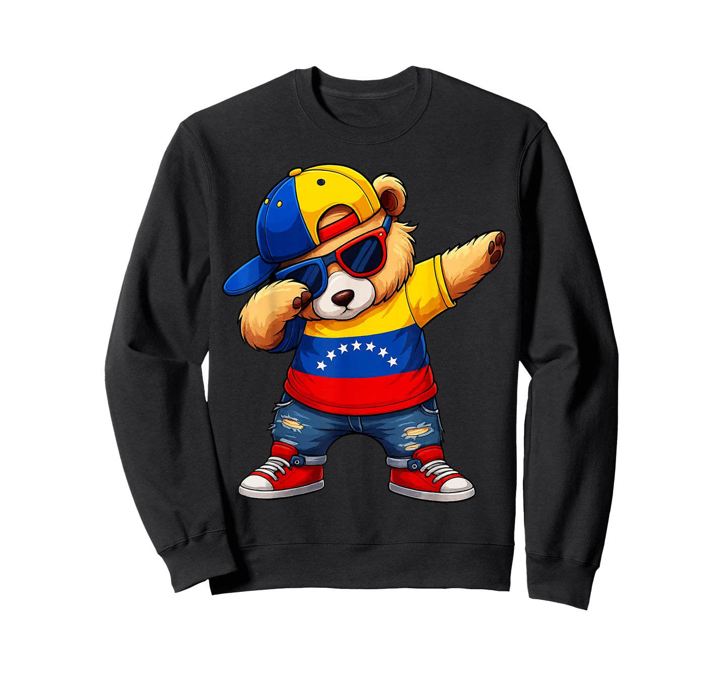Venezuela Hispanic Heritage Venezuelan Bear Dabbing Kids T-Shirt