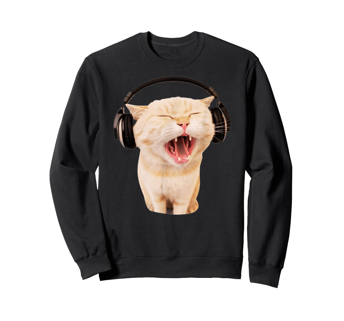 Cat With Headphones Meme Cat Meme Funny Memes Gen-Z Memes T-Shirt