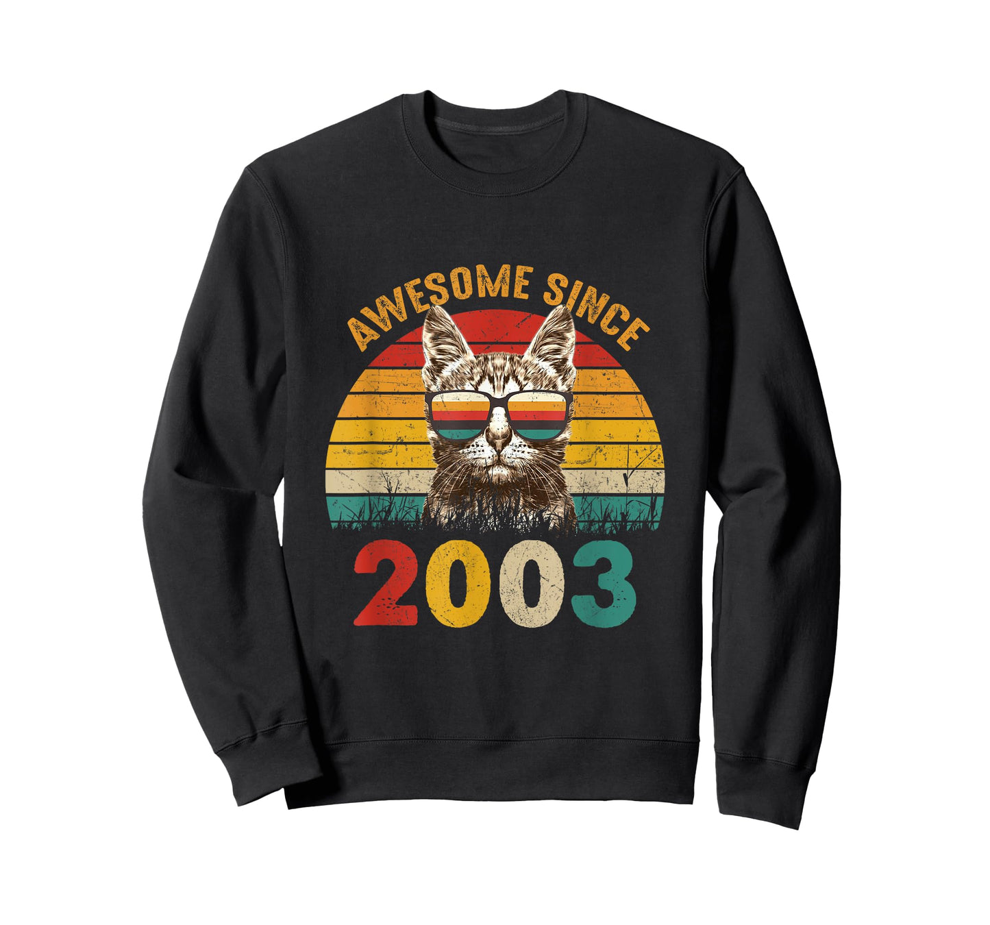 22nd Birthday Party 22 years old Cat Awesome Since 2003 T-Shirt