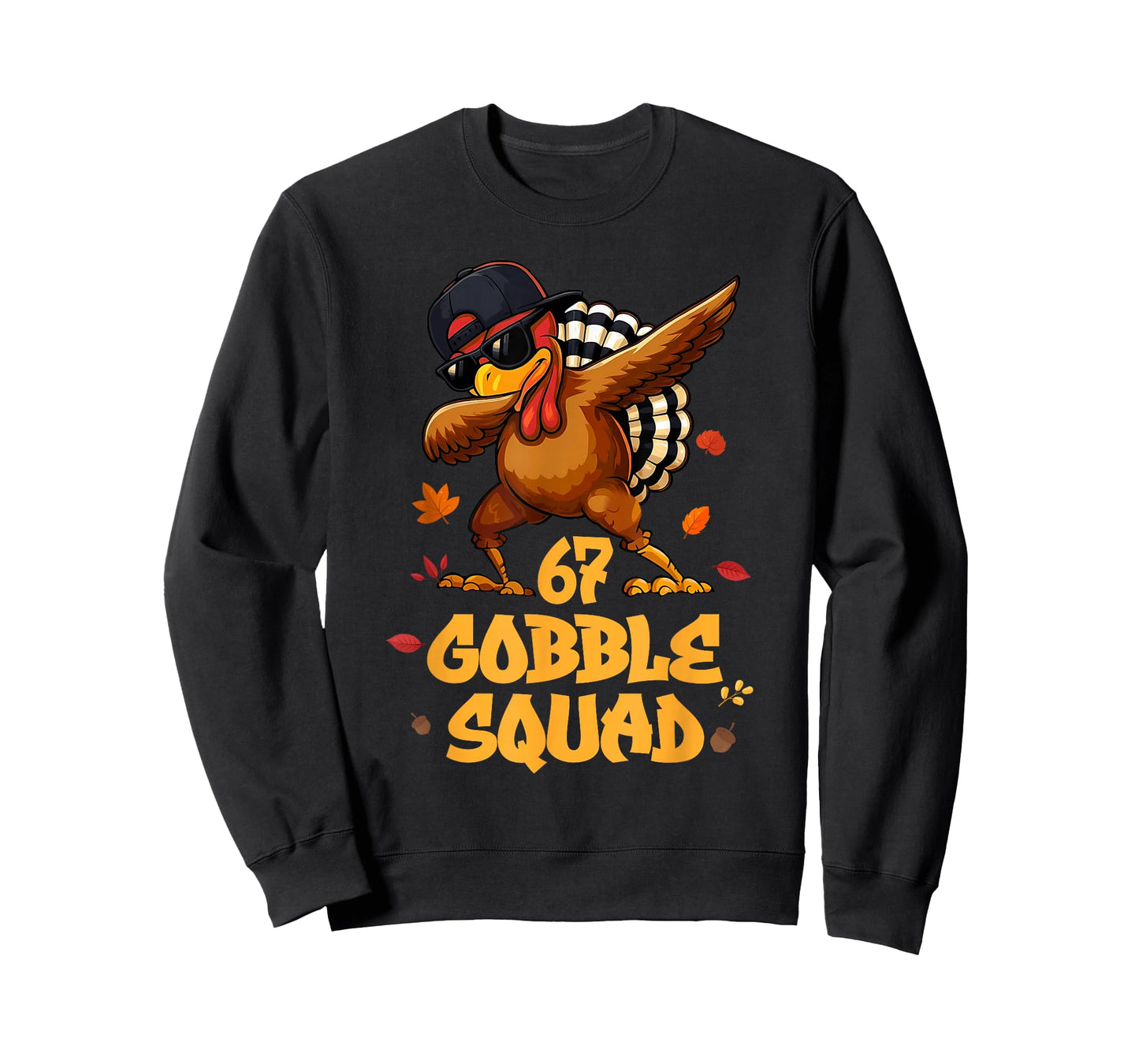 67 Gobble Squad Dabbing Turkey Thanksgiving Toddler Boy Kids T-Shirt