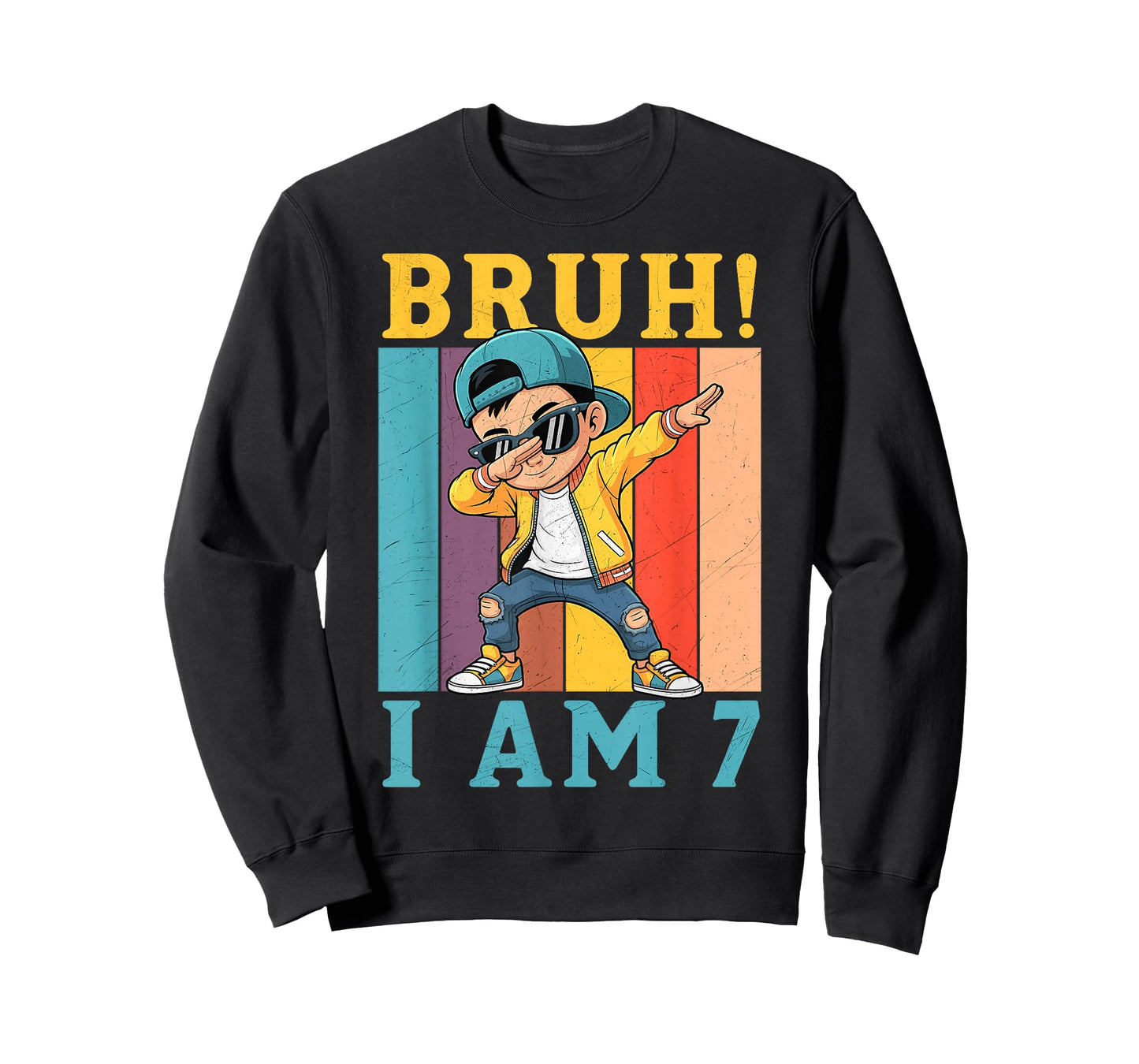 Bruh It's My 7th Birthday Dabbing Boy 7 Year Old Boys Party T-Shirt