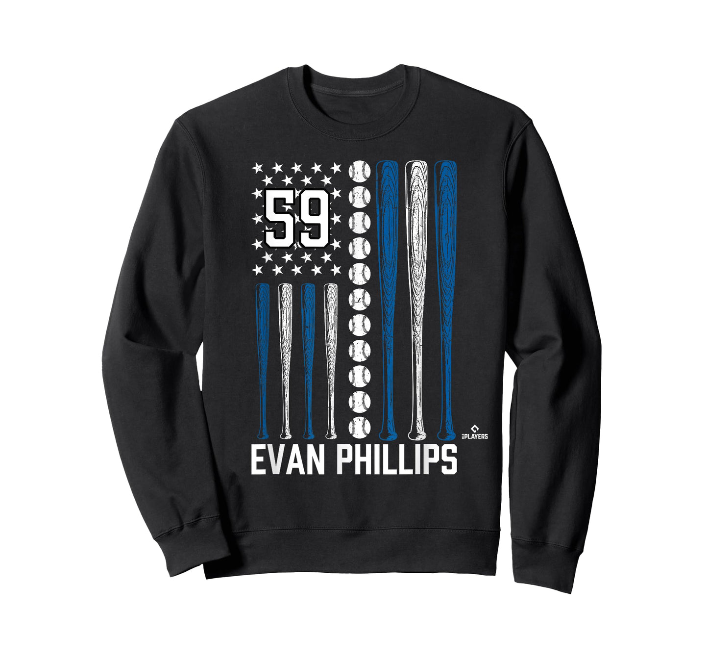 Baseball American Flag Evan Phillips Los Angeles Baseball T-Shirt