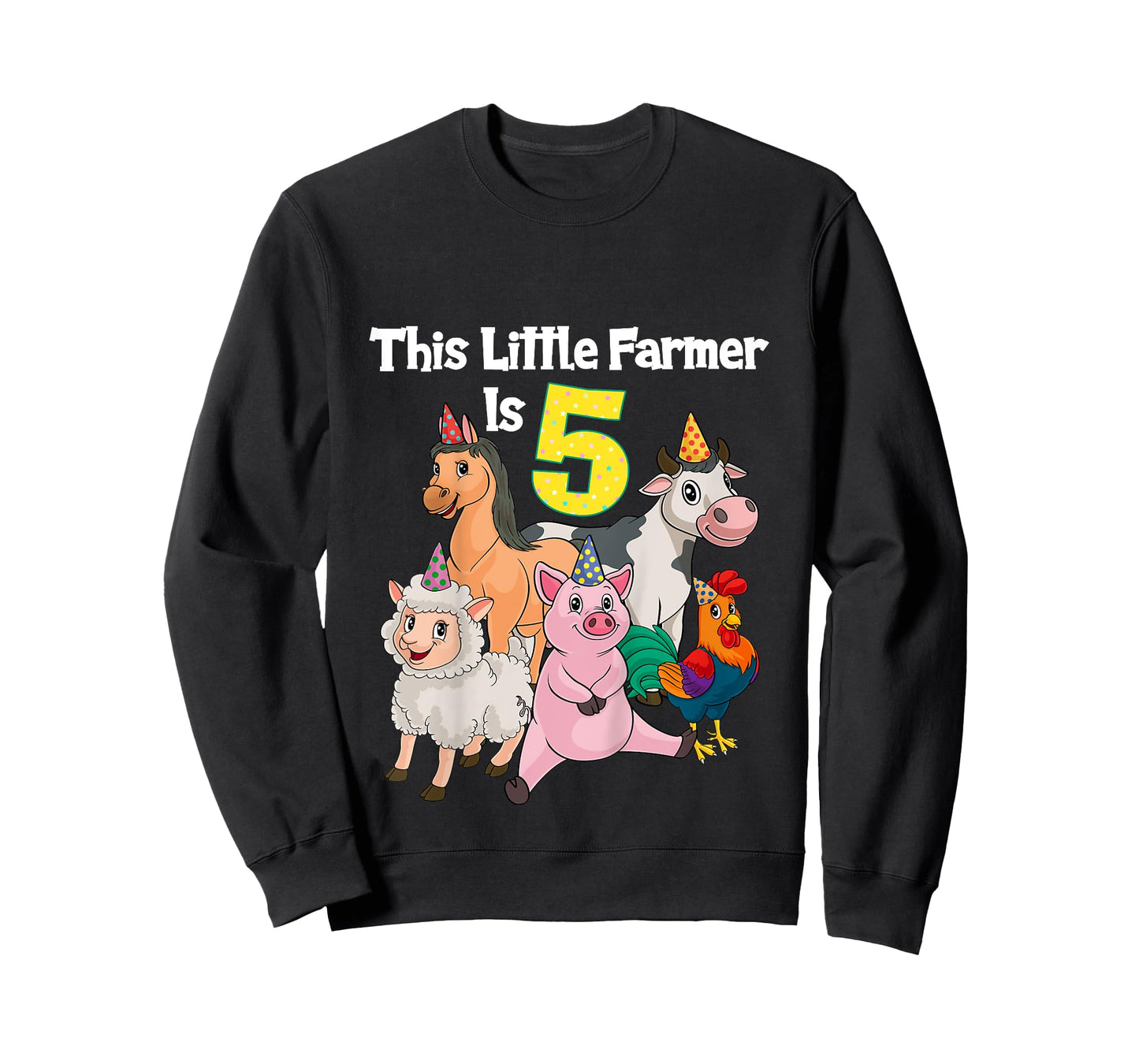 Barnyard 5 Year Old Farm Animals 5th Birthday T-Shirt