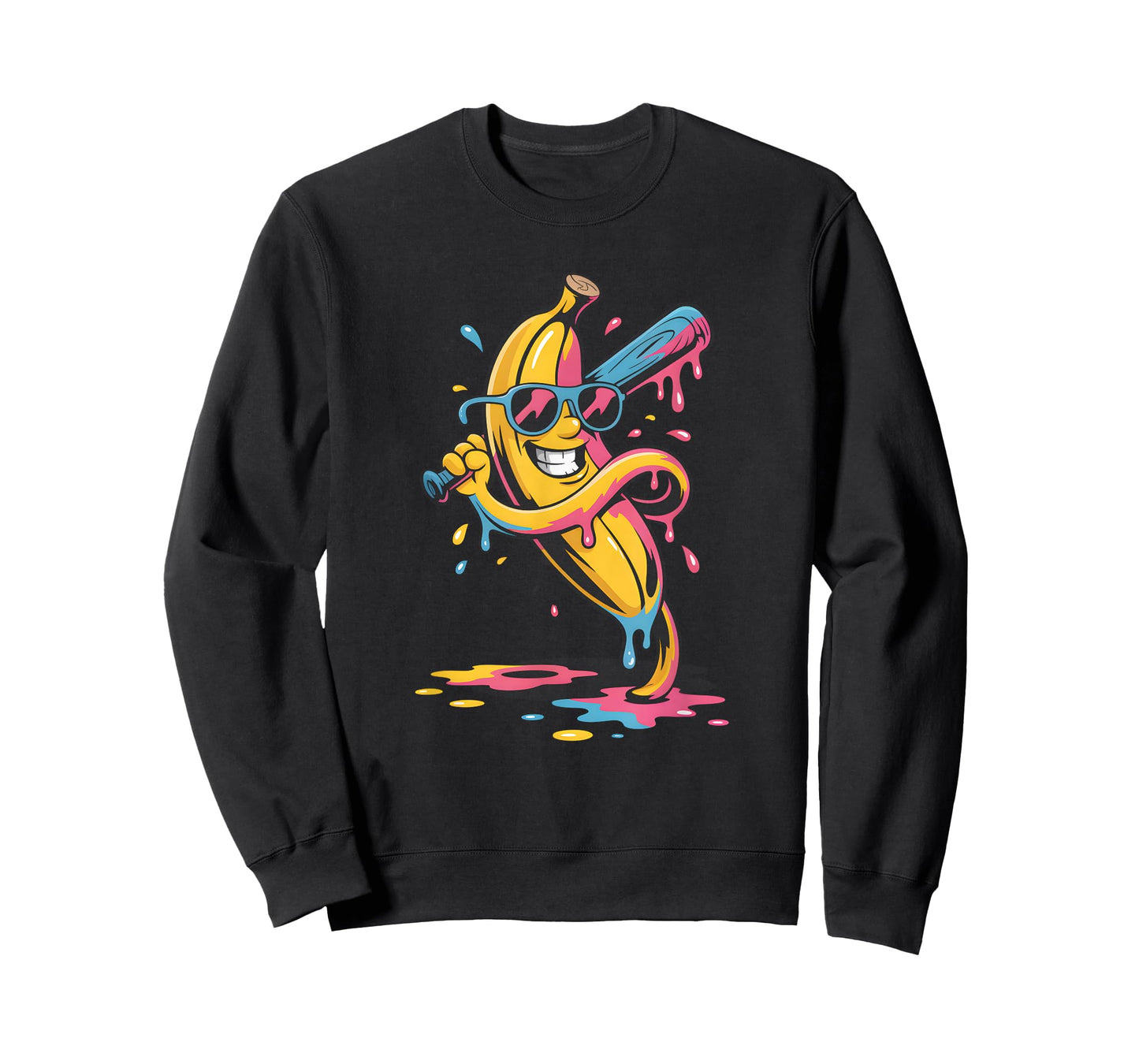 Banana Funny Baseball Drip Kids Youth Boys Girls T-Shirt