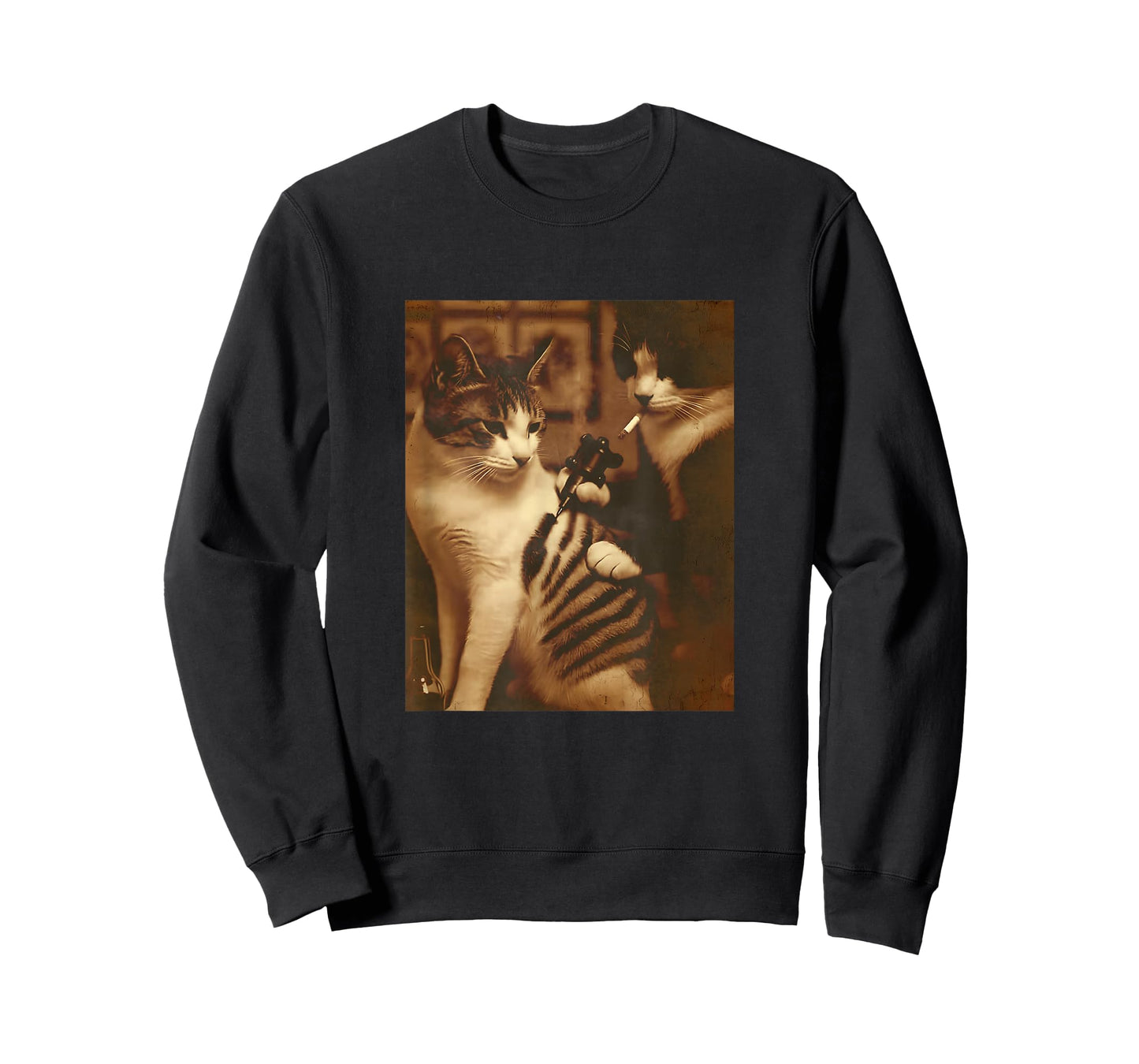Funny Tattoo Cat Meme Inked Kitty Humor for Cat Lovers T-Shirt