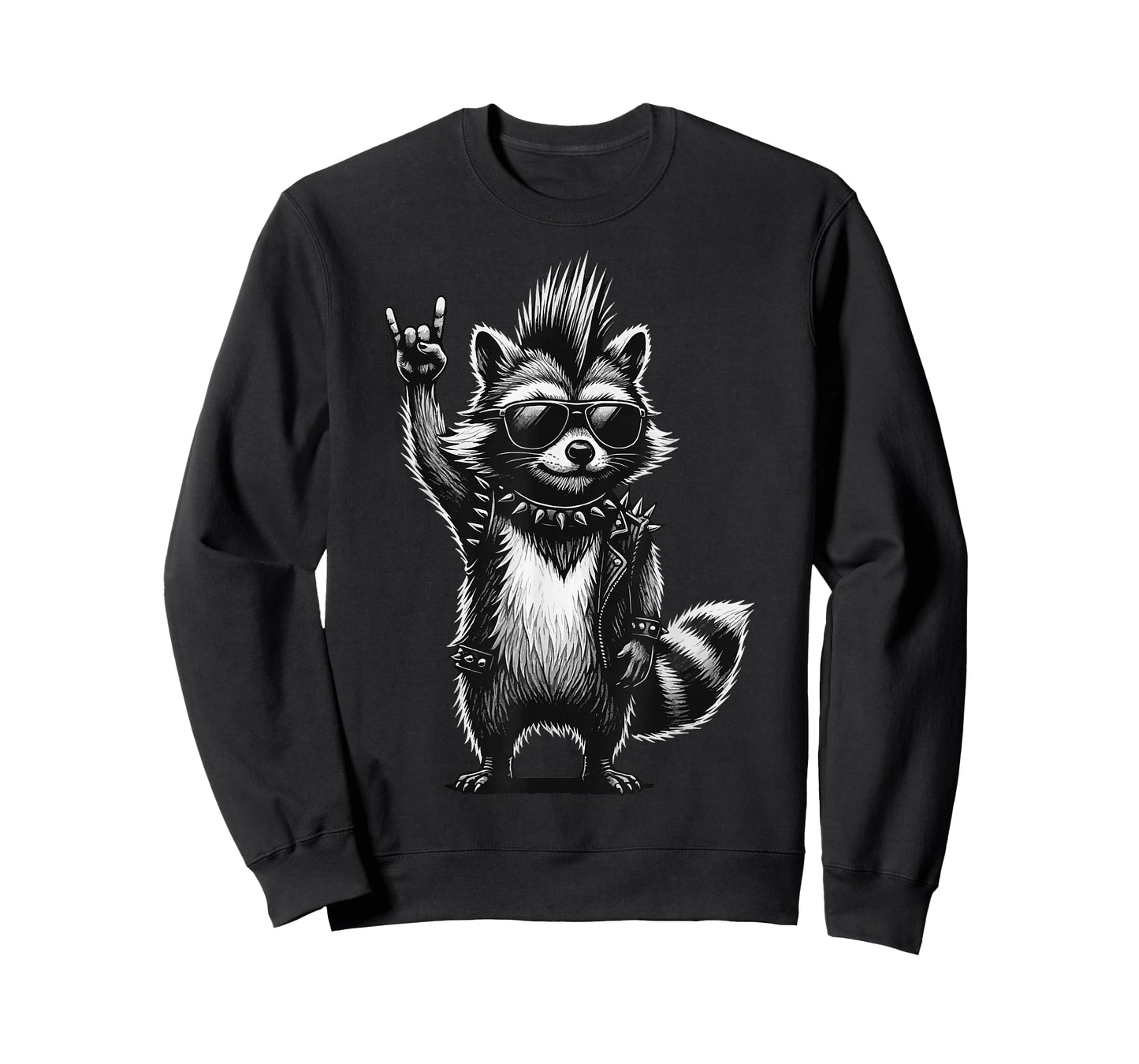 Raccoon Punk Rock Music T-Shirt