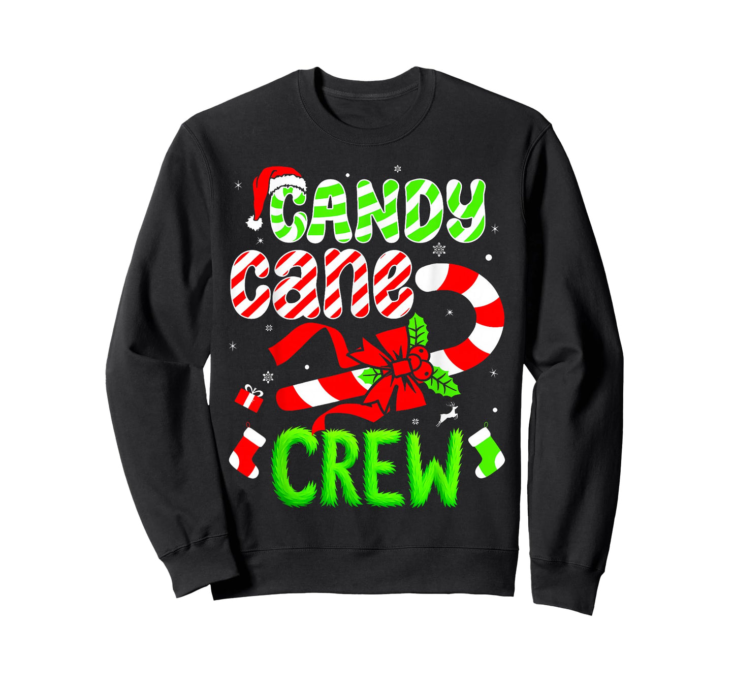 Candy Cane Crew Adult Men Women Kids Christmas T-Shirt