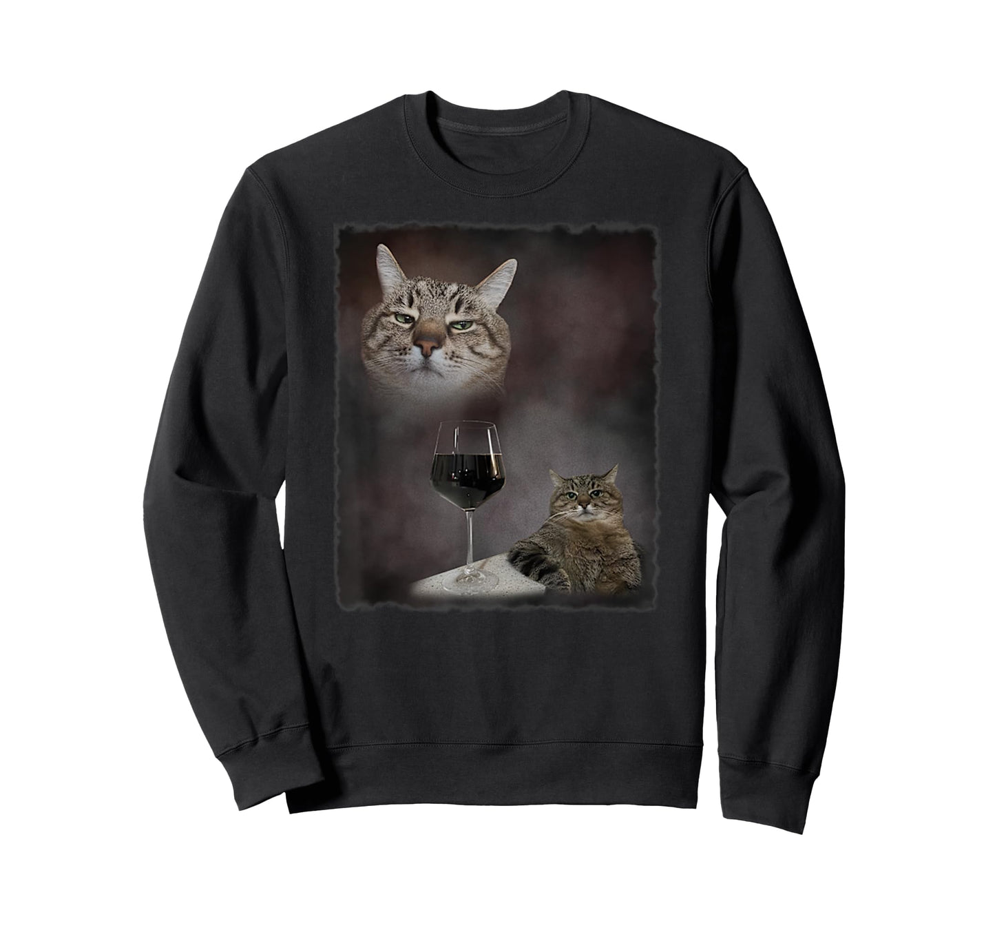 Funny Vintage Wine Cat Animal Meme 90s Sarcastic Retro Gift T-Shirt for Men Women