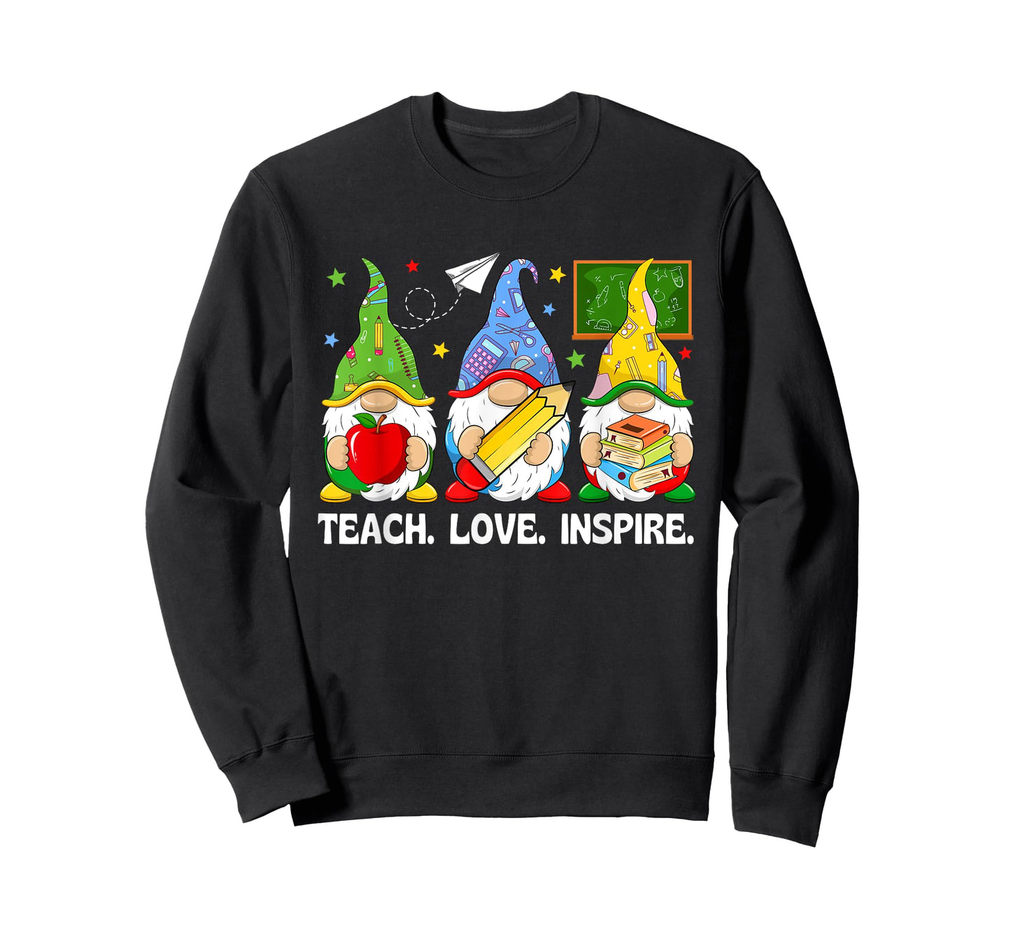 Cute Gnomes Teach Love and Inspire Back to School Teacher T-Shirt
