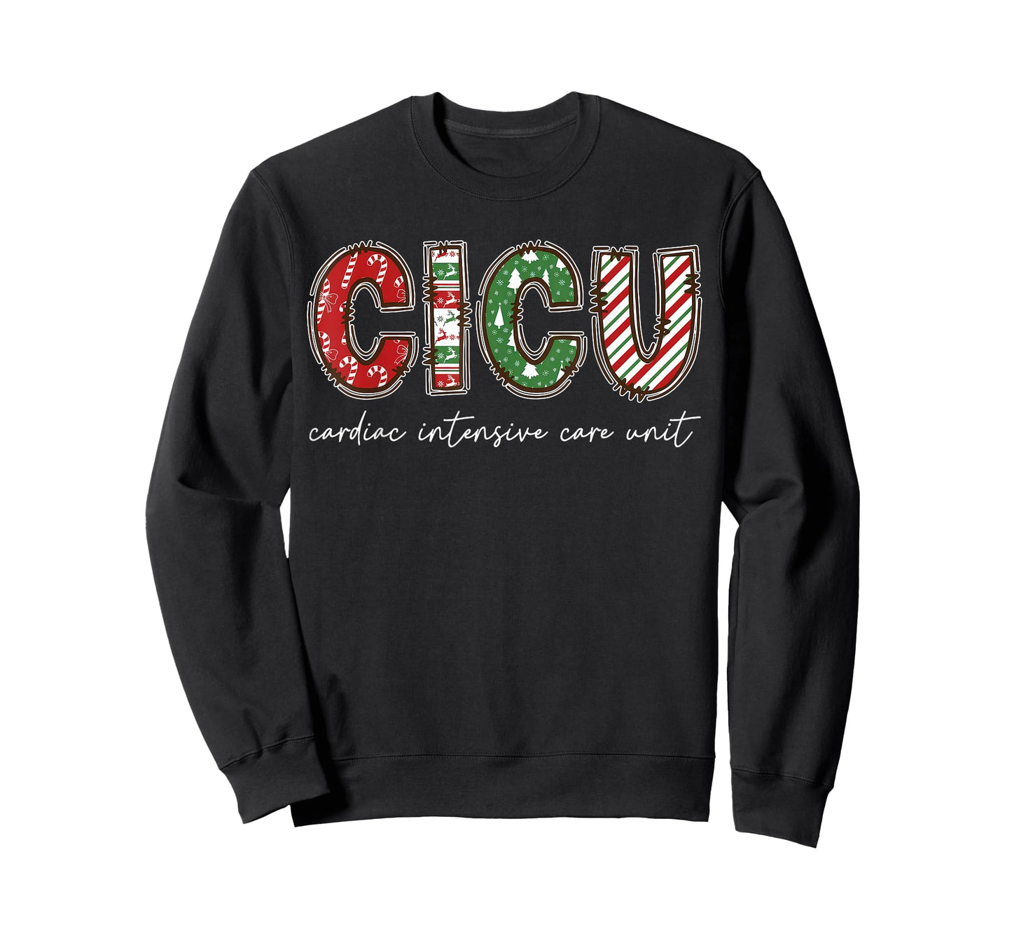 CICU Cardiac Intensive Care Unit ICU Nurse Christmas T-Shirt