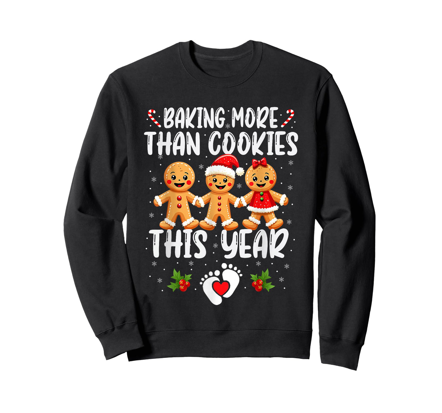 Baking More Than Cookies This Year Christmas Pregnancy T-Shirt