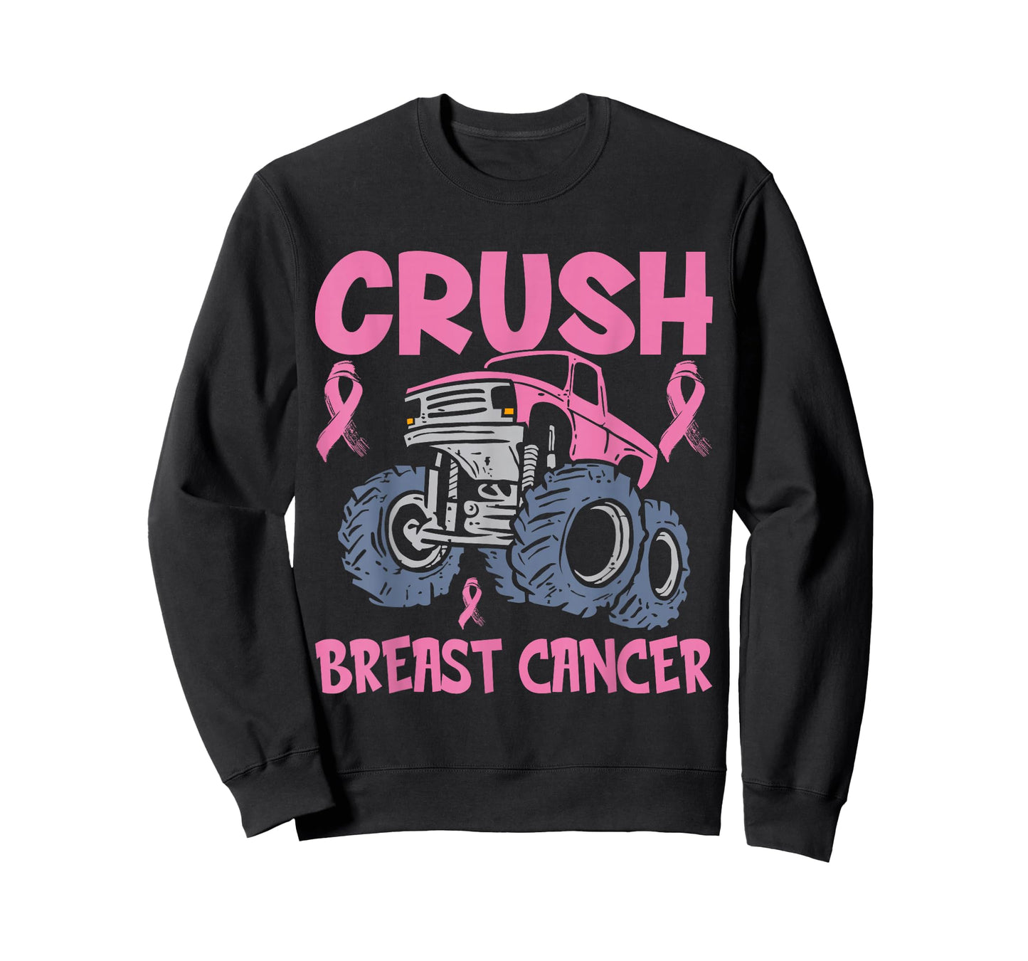 Crush Breast Cancer Awareness Truck pink Women Men Boys T-Shirt
