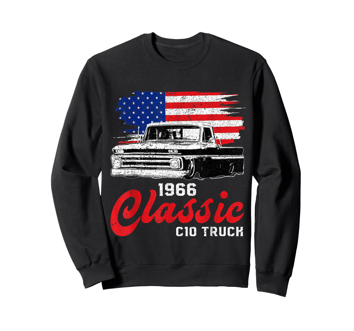 1966 66 c10 Truck American Flag T-Shirt