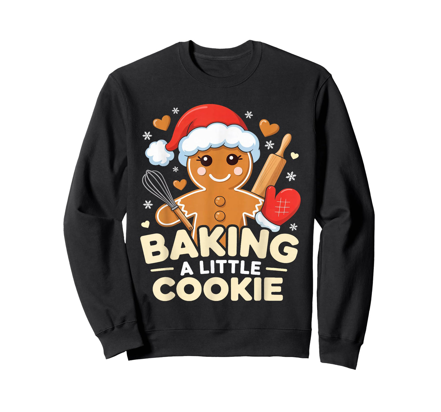 Baking A Little Cookie Christmas Pregnancy Baby Shower Mom T-Shirt