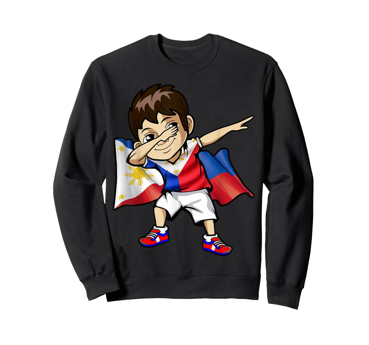 Dabbing Boy Philippine Flag Filipino Meme Jersey Dab T Shirt T-Shirt