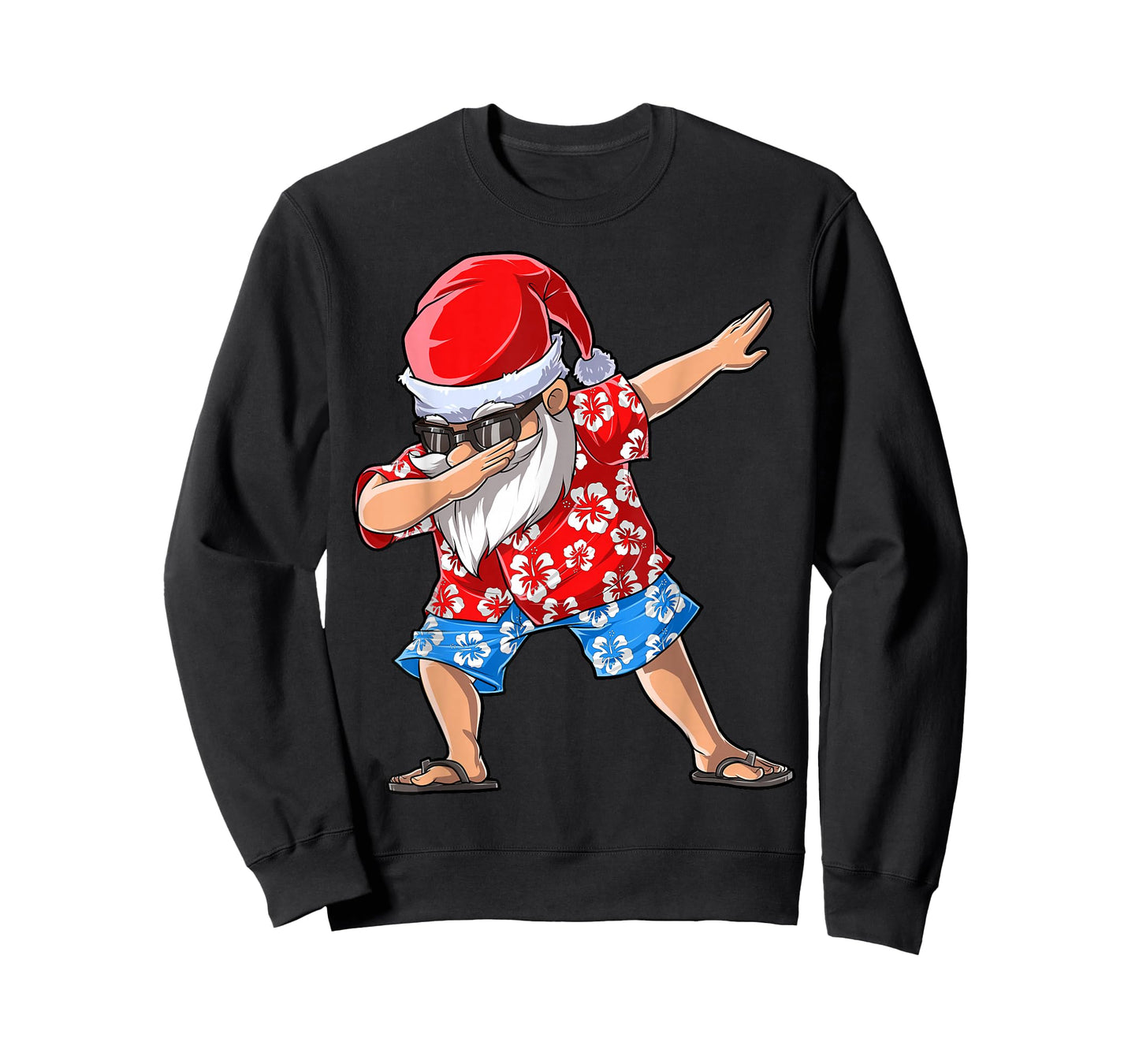 Dabbing Santa Christmas in July Boys Men Hawaiian Xmas Dab T-Shirt