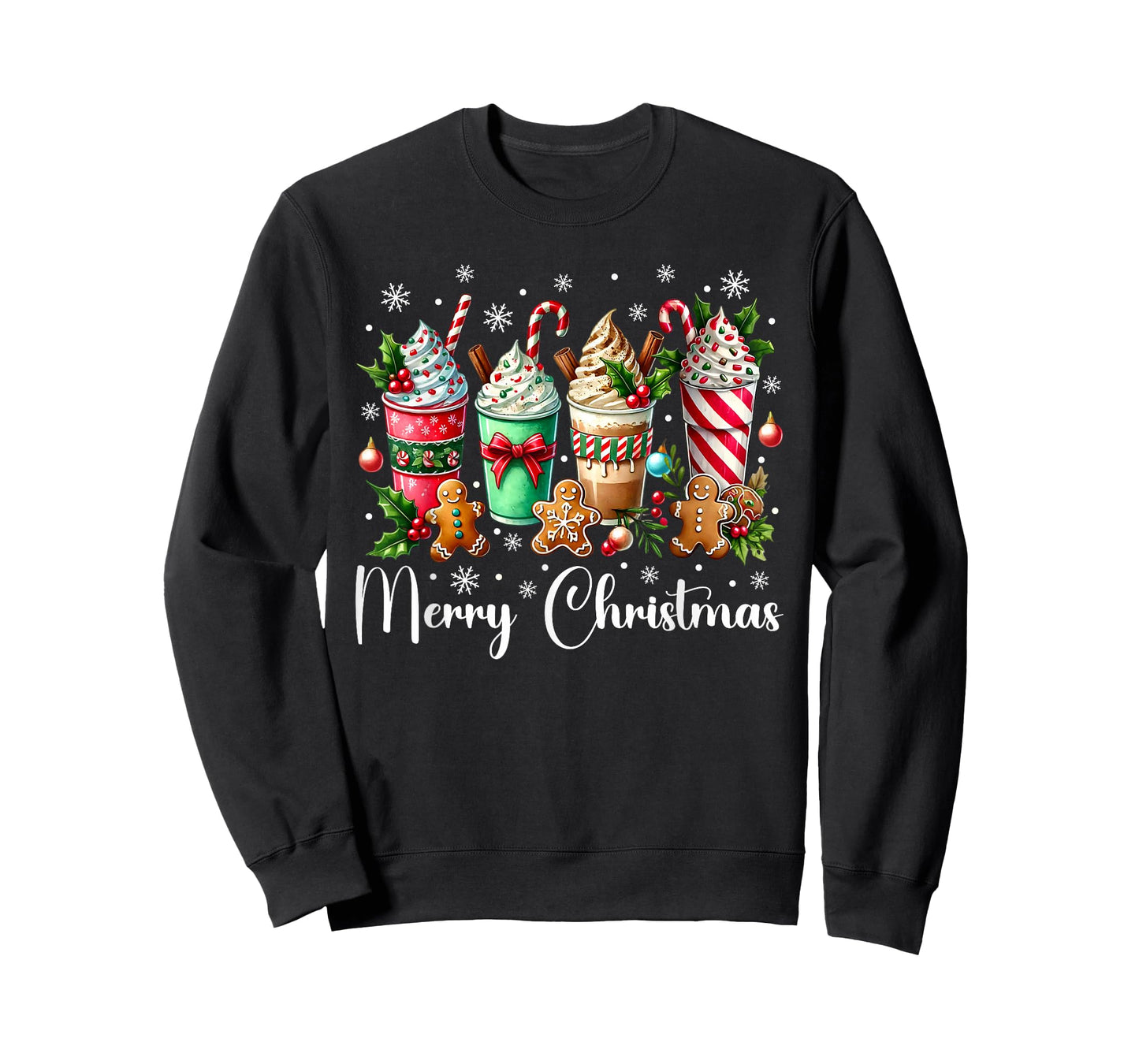 Christmas Pajamas Gingerbread Christmas Coffee Hot Cocoa T-Shirt