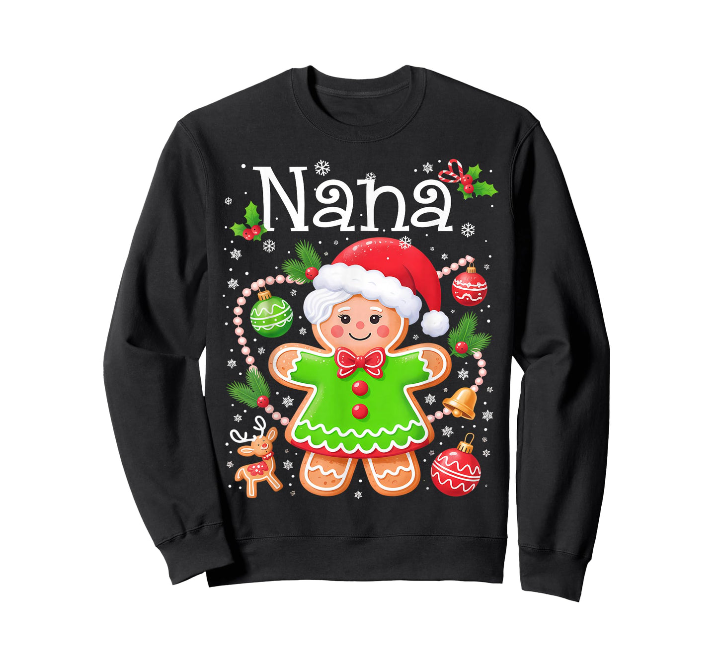 Cute Nana Gingerbread Family Matching Christmas Cookie Crew T-Shirt