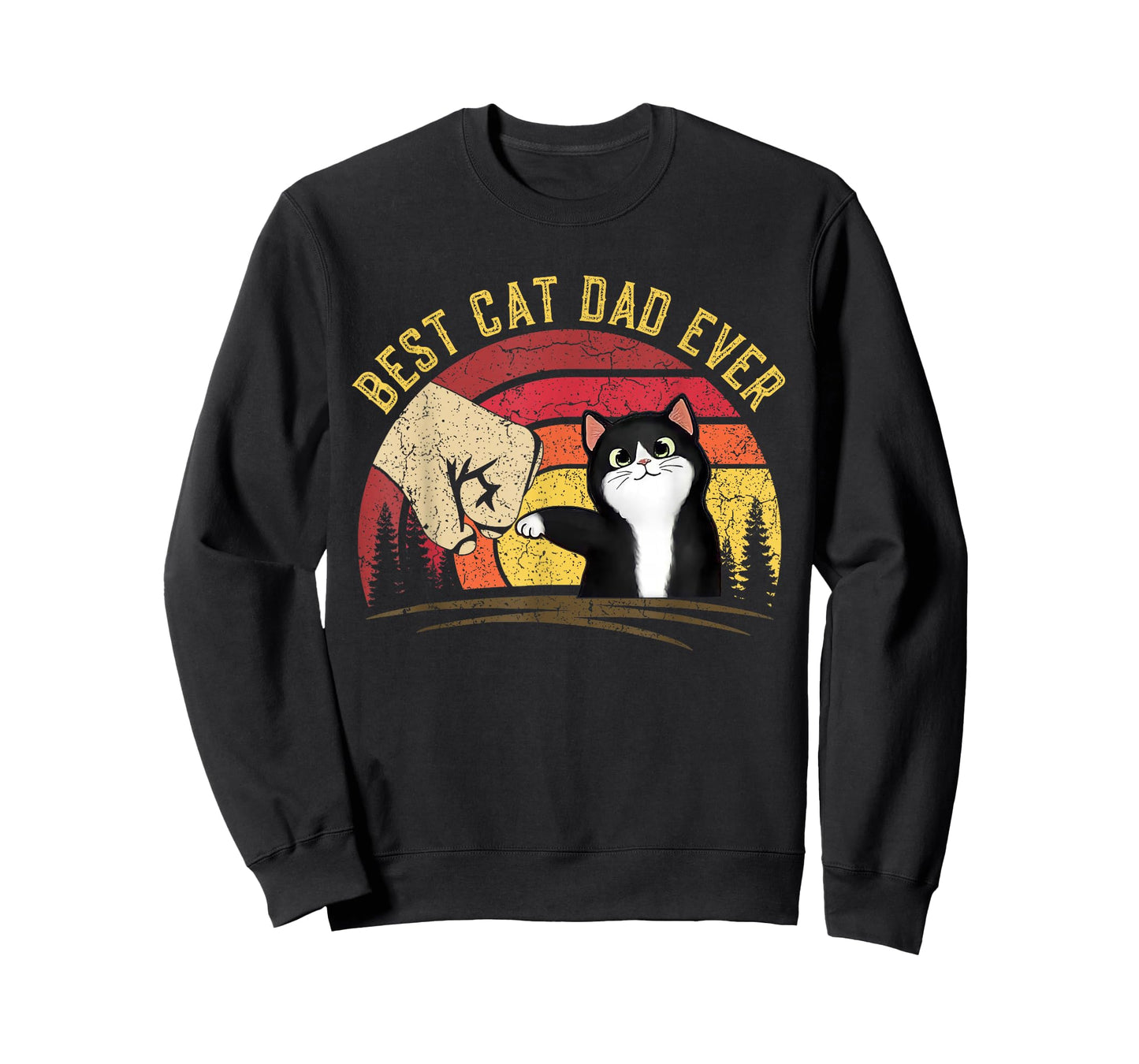 Cat Daddy Father's Day Cat Dad, Retro Best cat Dad Ever T-Shirt