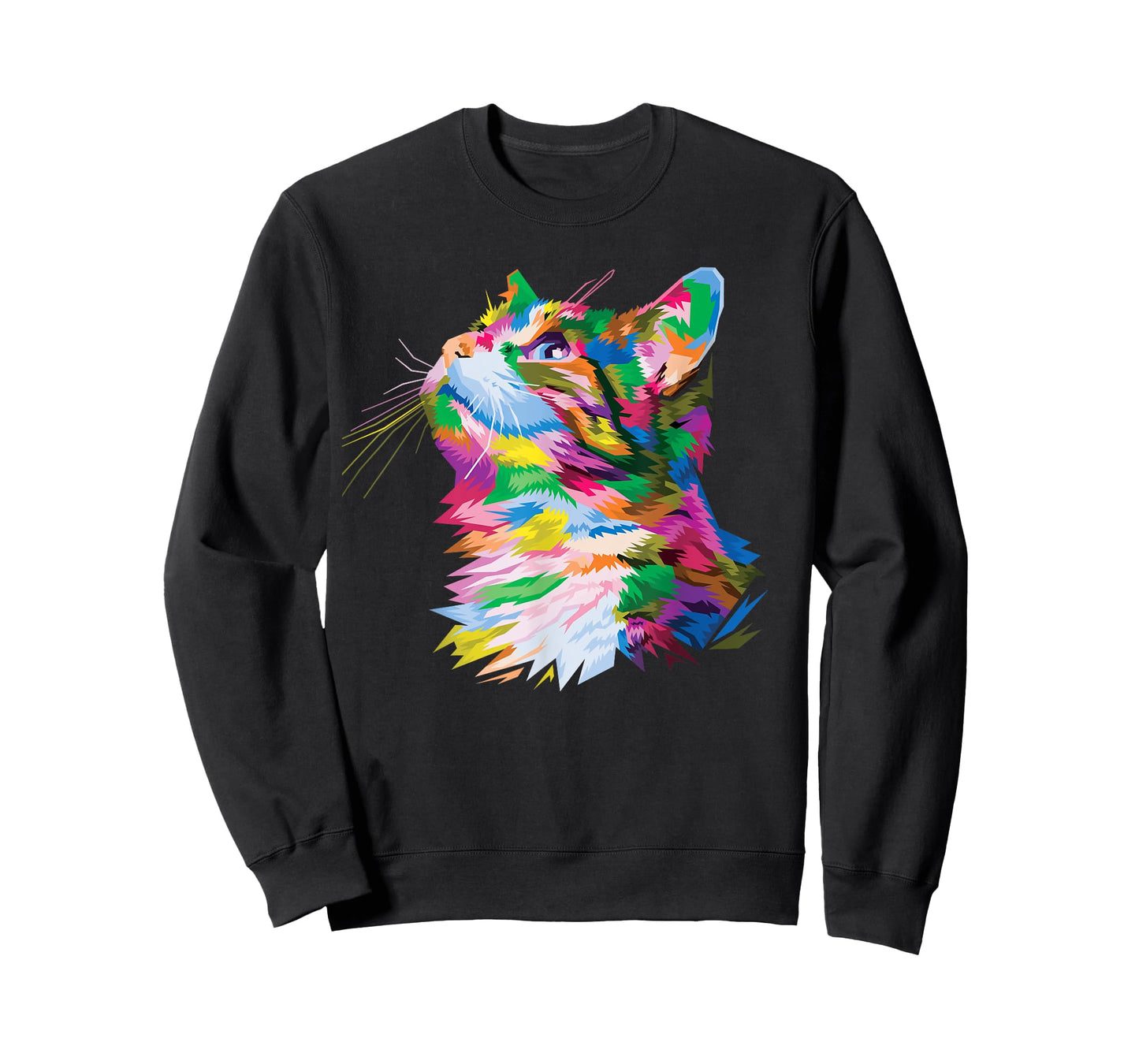 Cute Colorful Cat head for Kitten Lover art Kitty cats T-Shirt