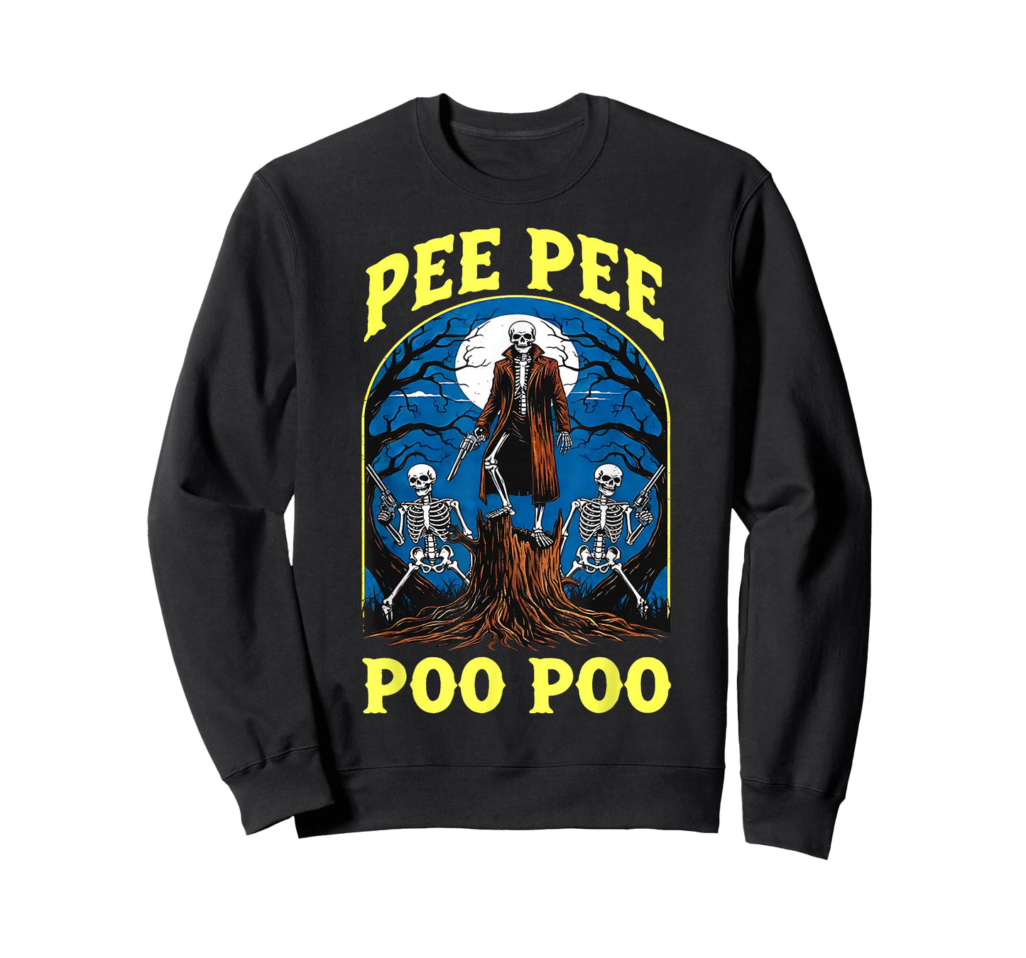 Pee Pee Poo Poo Cursed Gen Z Meme Funny Skeleton Weirdcore T-Shirt