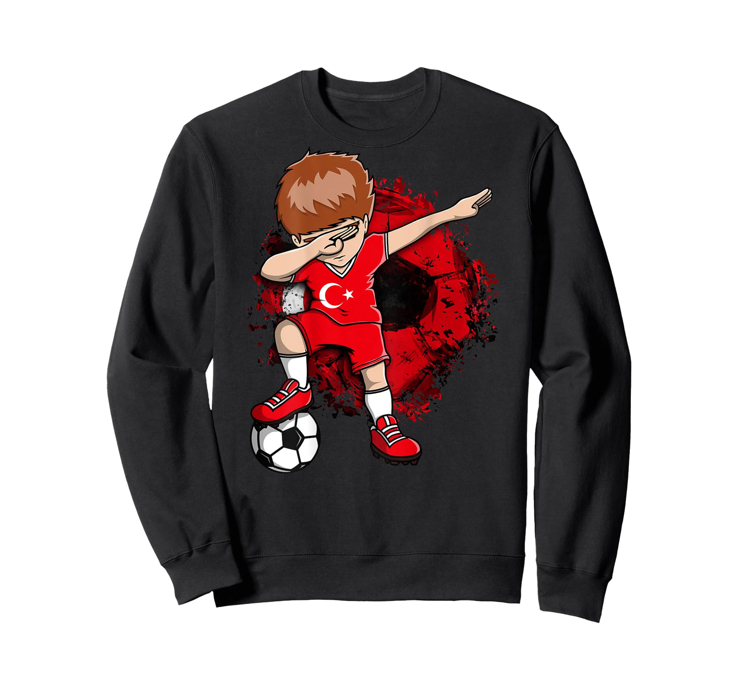Dabbing Soccer Boy Turkey Jersey Turkish Football Lovers Art T-Shirt