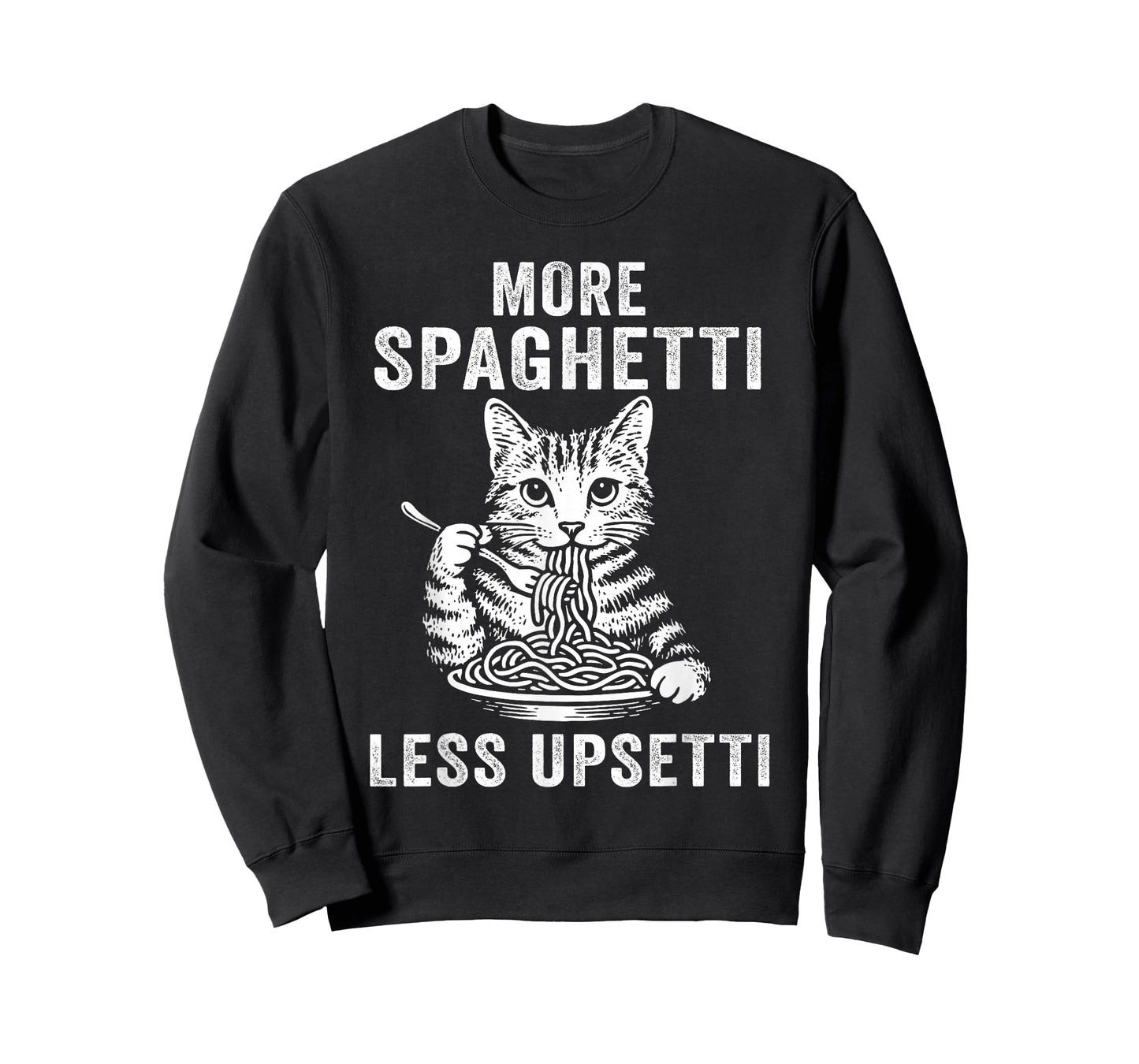 More Spaghetti Less Upsetti Cat Pasta Lover Men Women Kids T-Shirt
